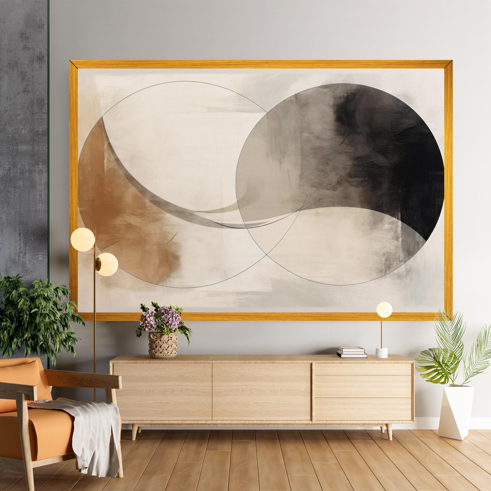 Tablou Canvas Abstract Circle Painting mockup 9