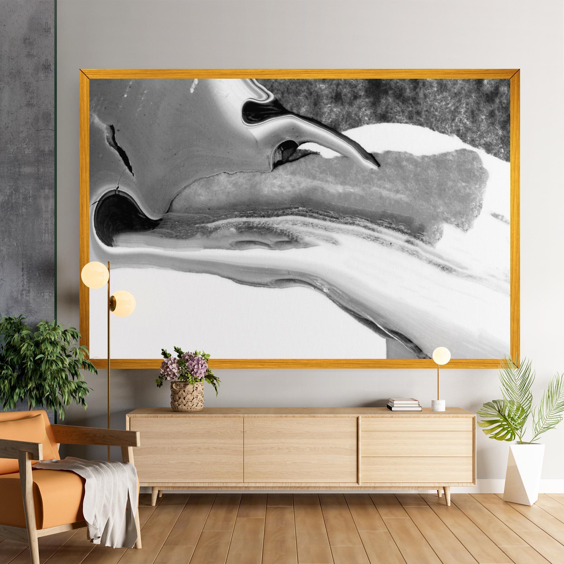 Tablou Canvas White Acrylic Painting mockup 9
