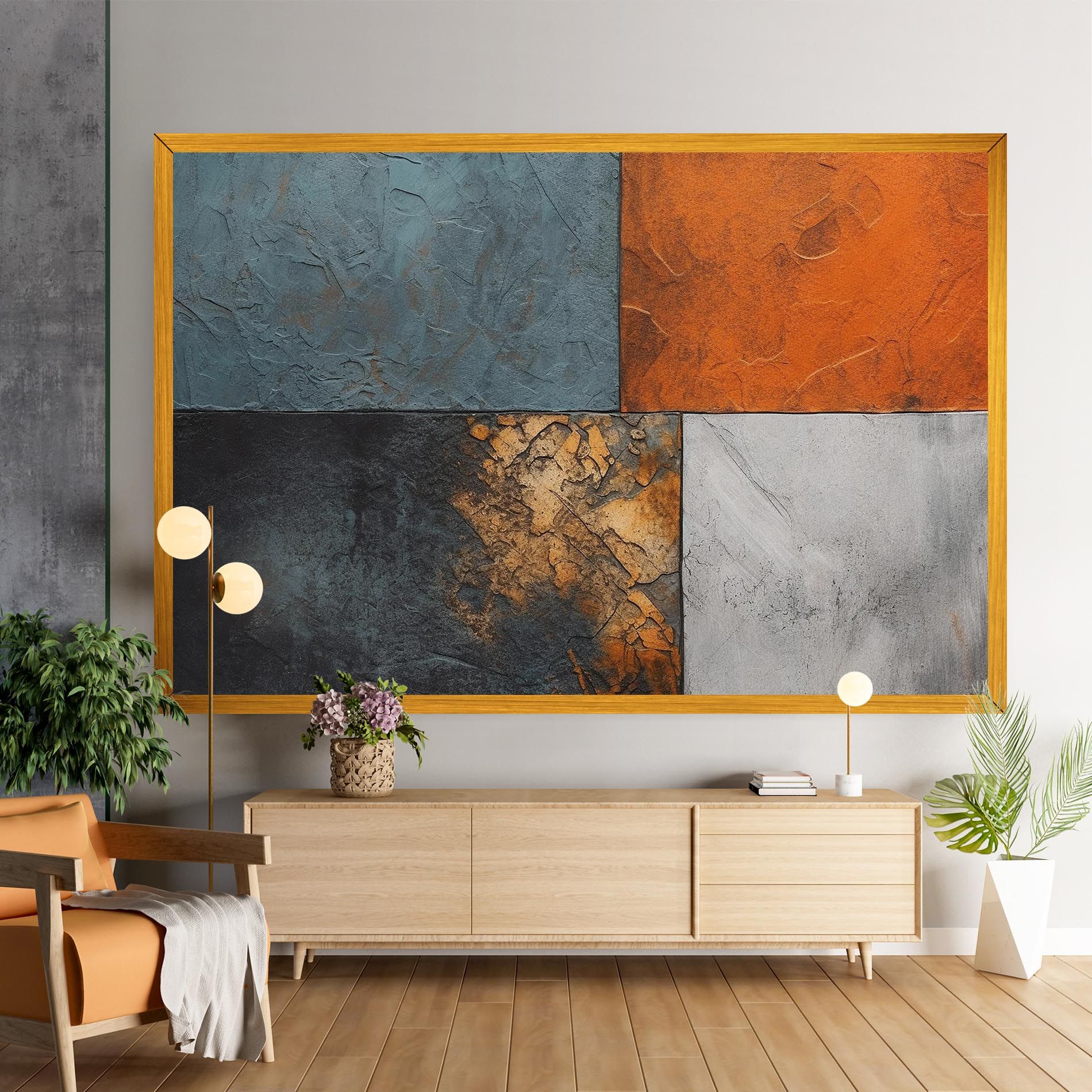 White Square With Gold mockup 9