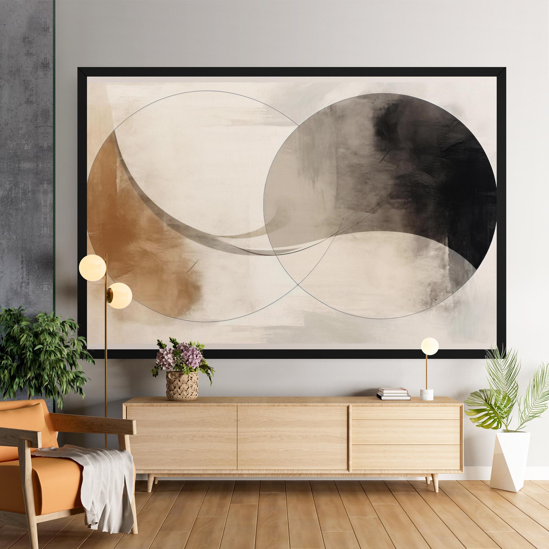 Tablou Canvas Abstract Circle Painting mockup 9
