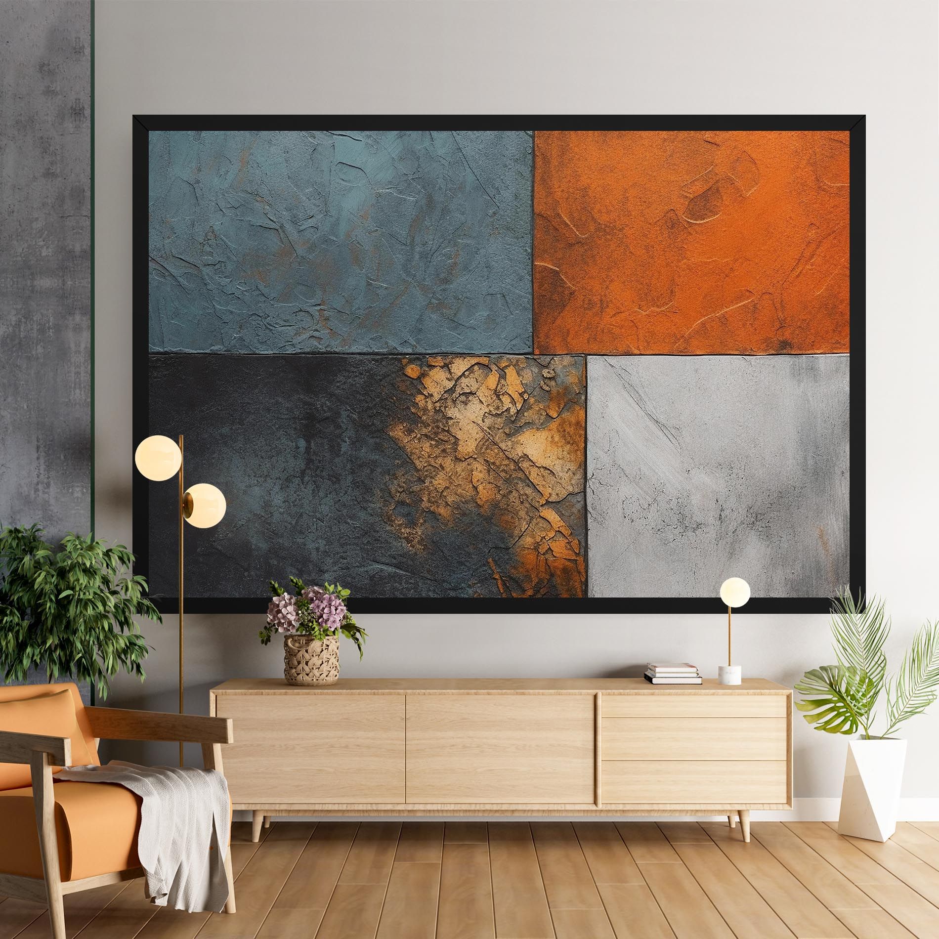 White Square With Gold mockup 9