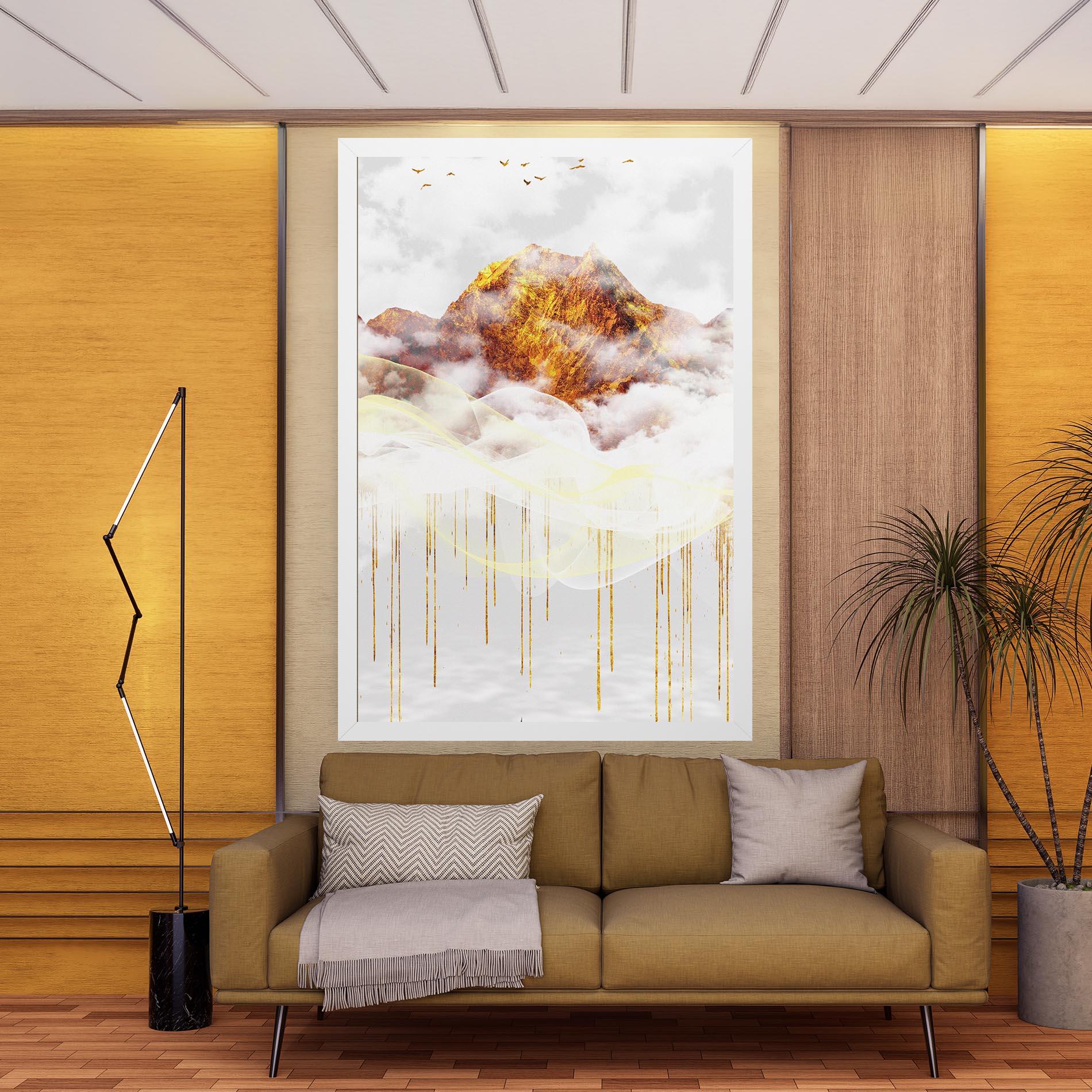 Tablou Canvas Abstract Golden Landscape 3 mockup 9