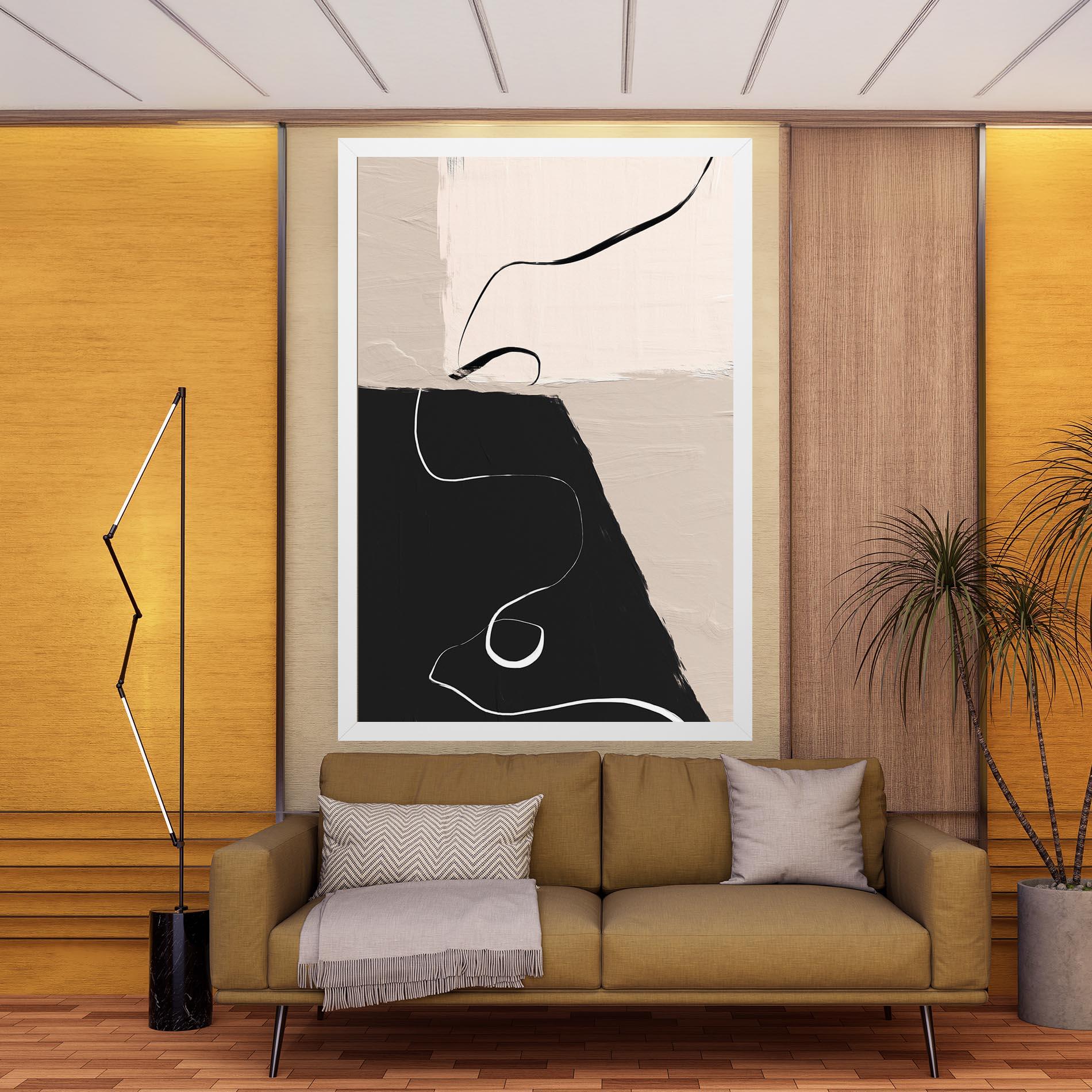 Tablou Canvas Black Brushstrokes mockup 9