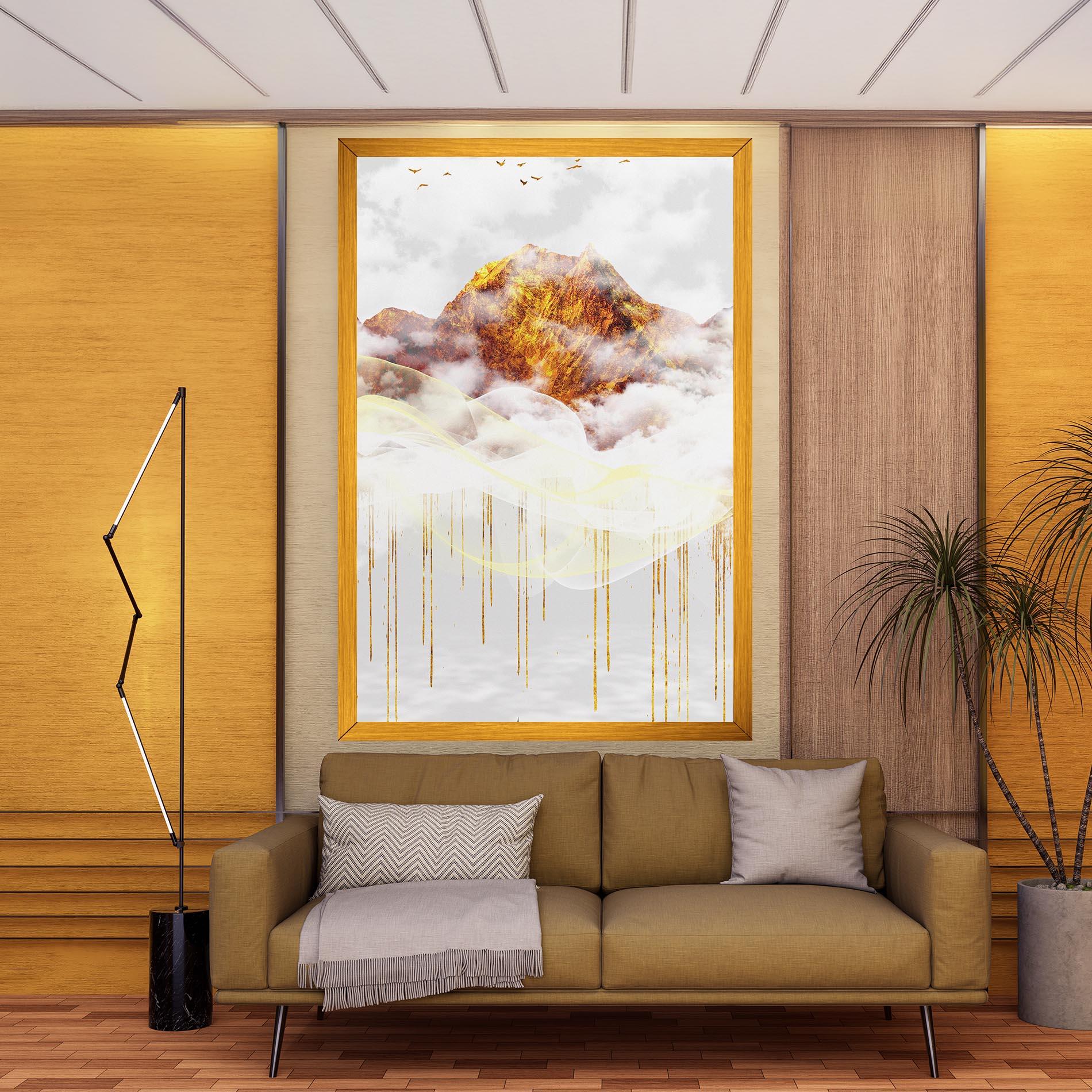 Tablou Canvas Abstract Golden Landscape 3 mockup 9