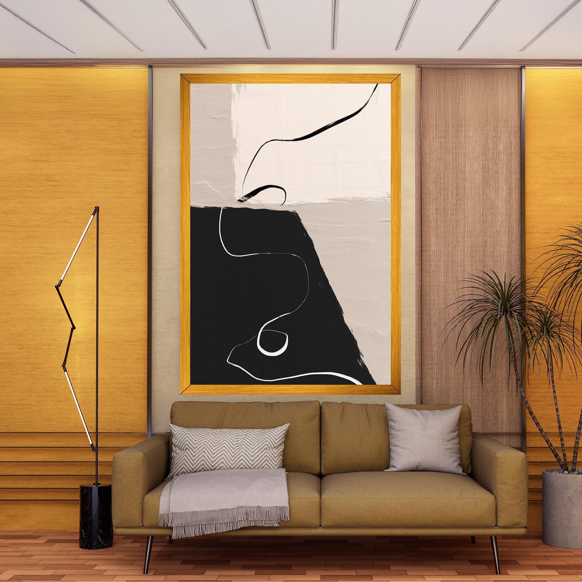 Tablou Canvas Black Brushstrokes mockup 9