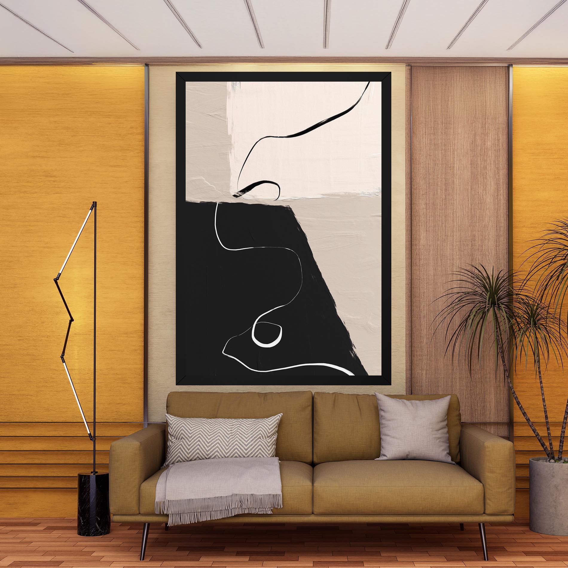 Tablou Canvas Black Brushstrokes mockup 9