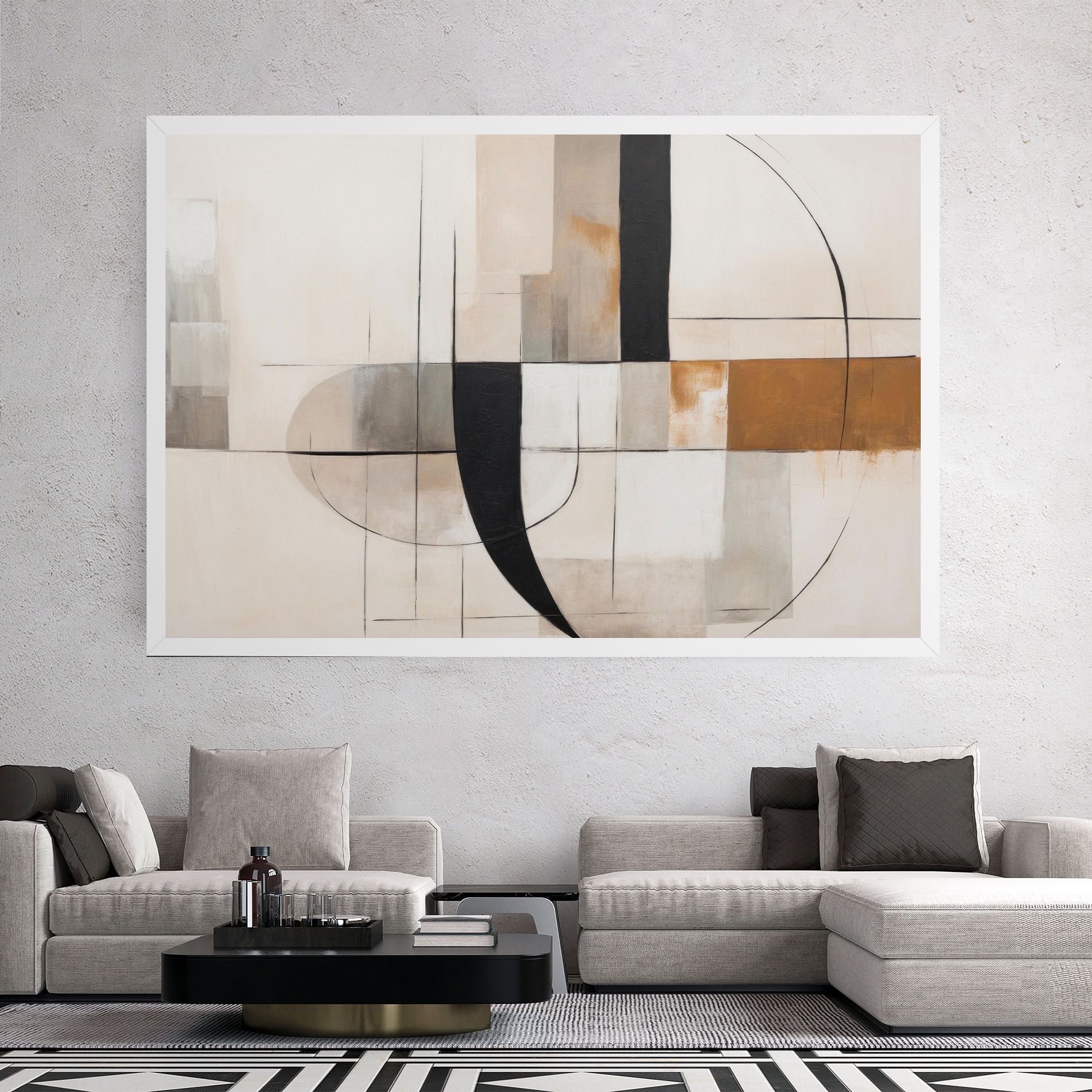 Black Abstract Lines mockup 2