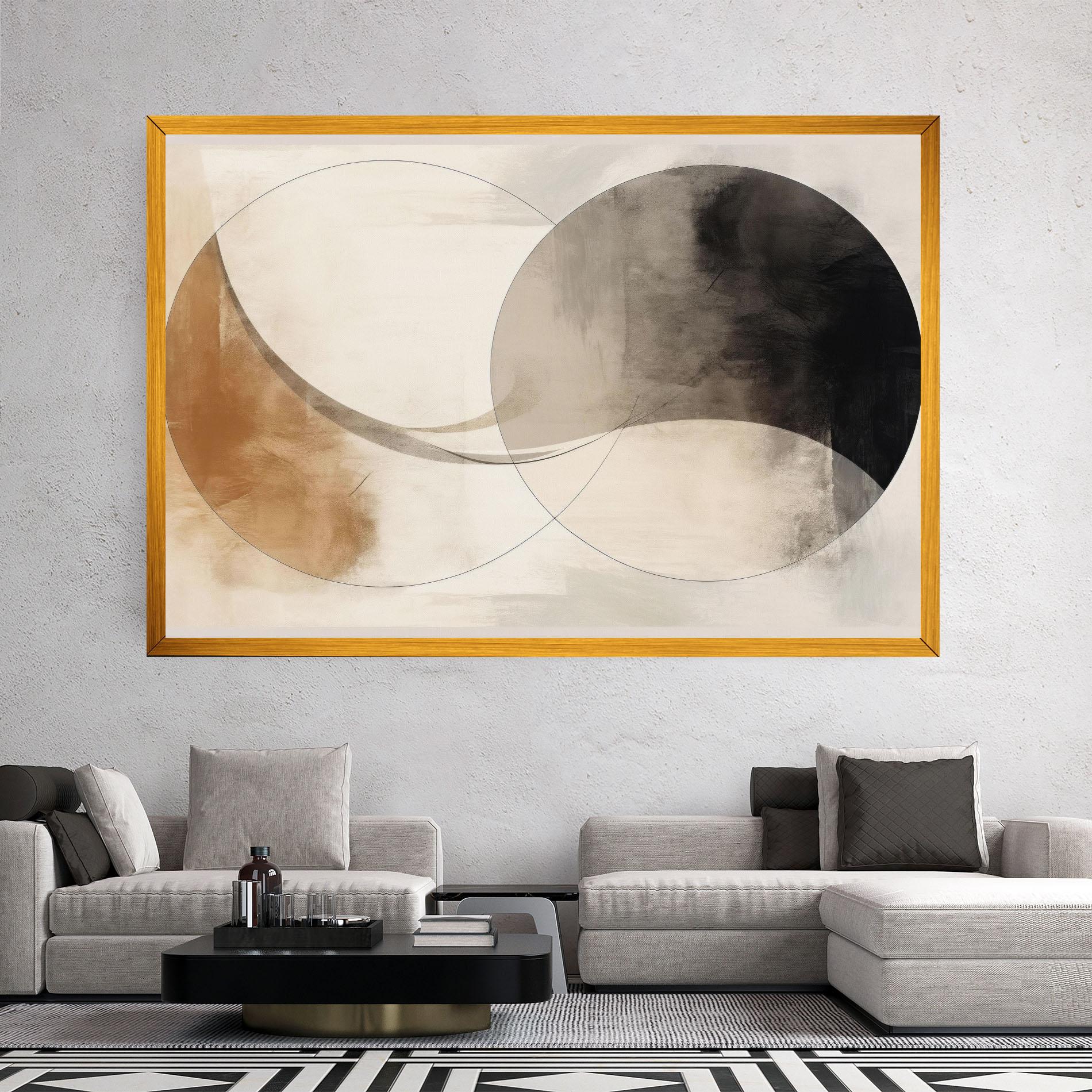 Tablou Canvas Abstract Circle Painting mockup 2