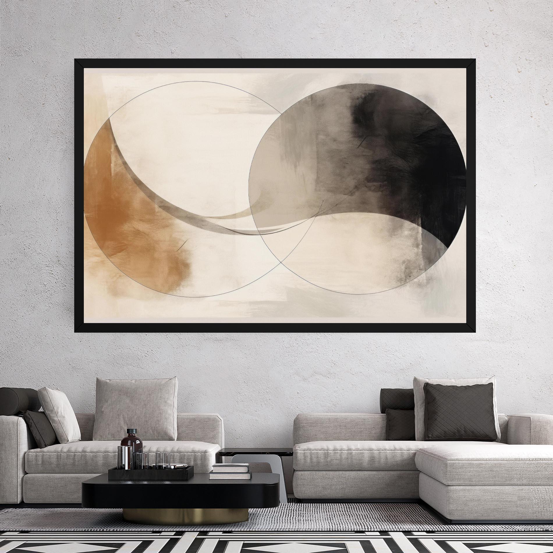 Tablou Canvas Abstract Circle Painting mockup 2