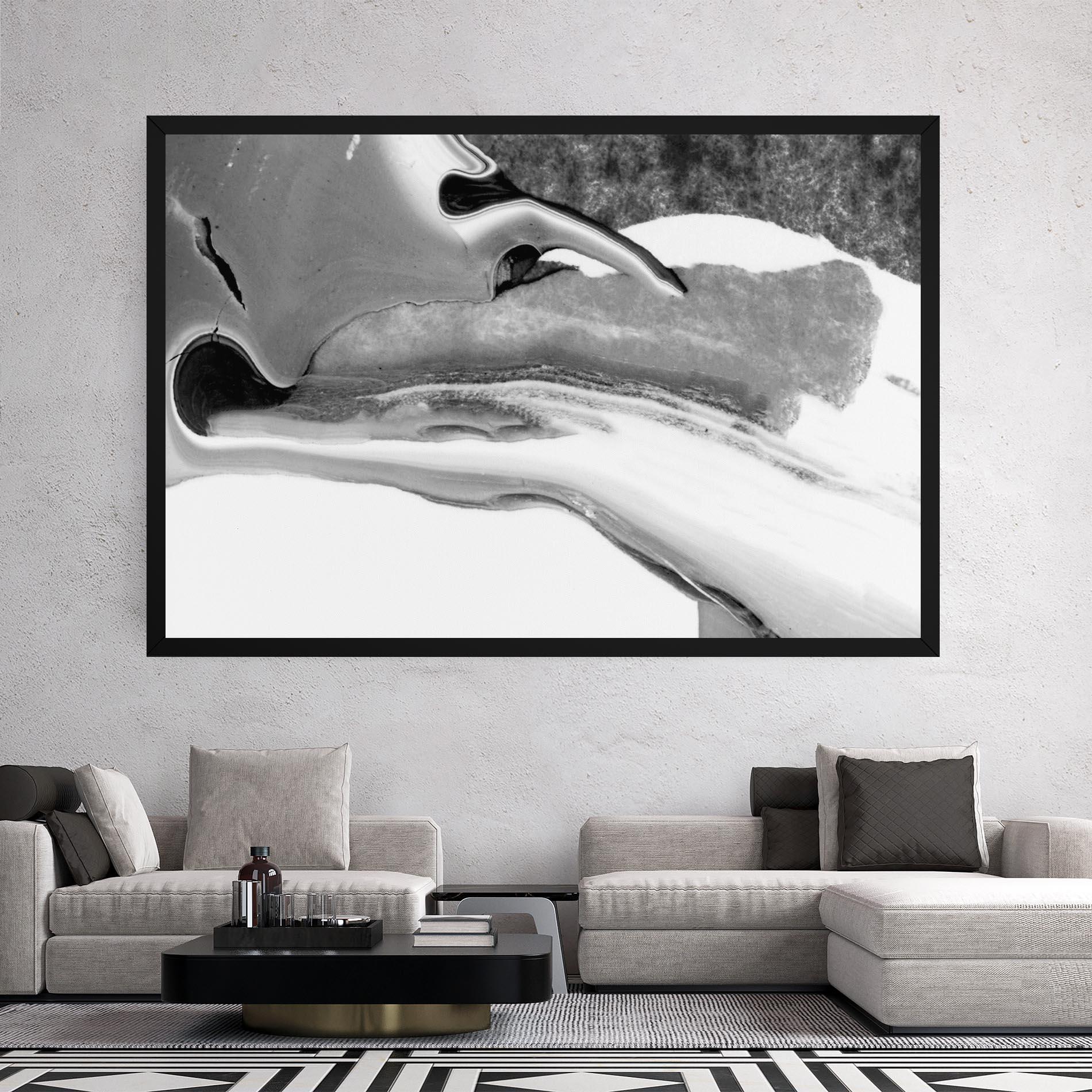 Tablou Canvas White Acrylic Painting mockup 2