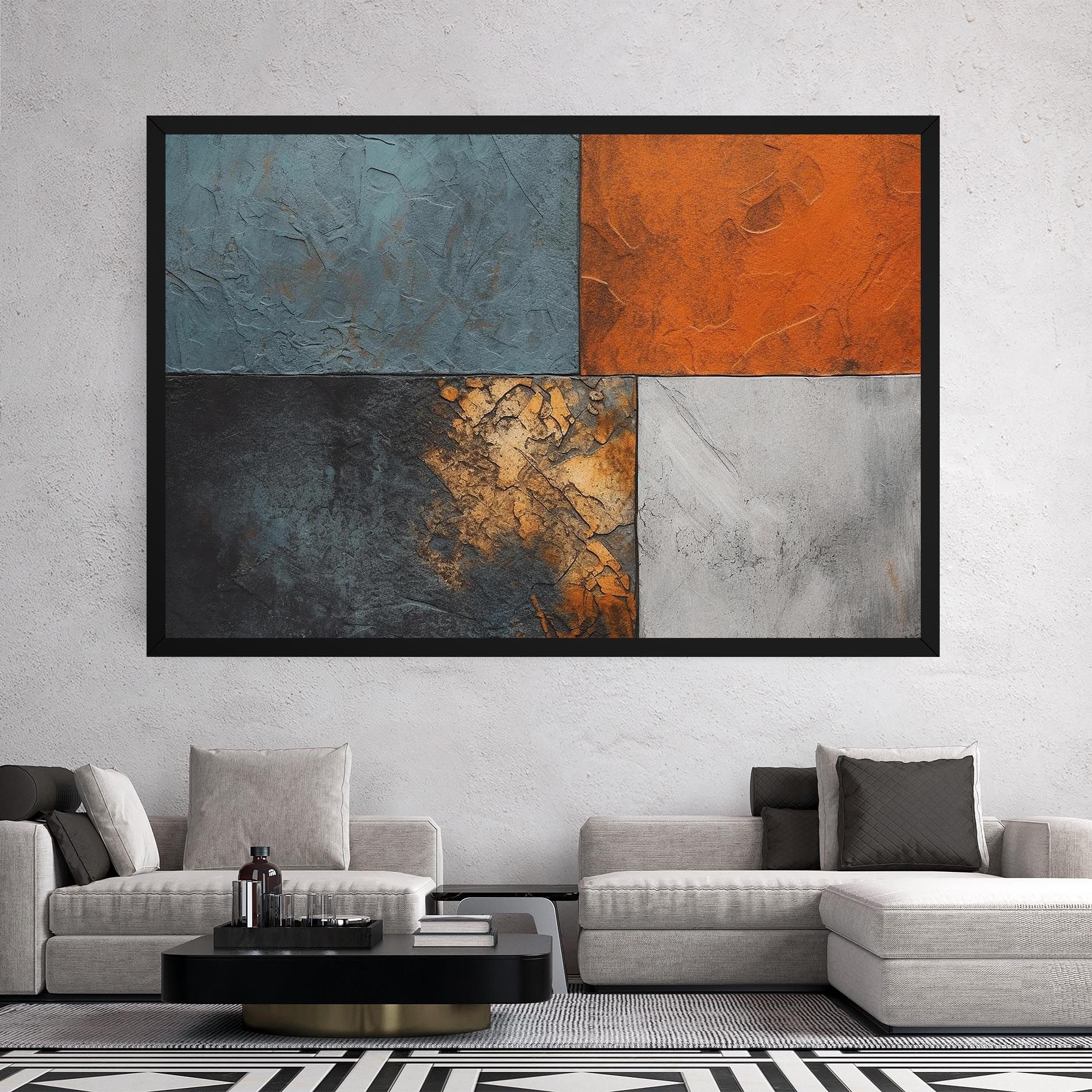 White Square With Gold mockup 2