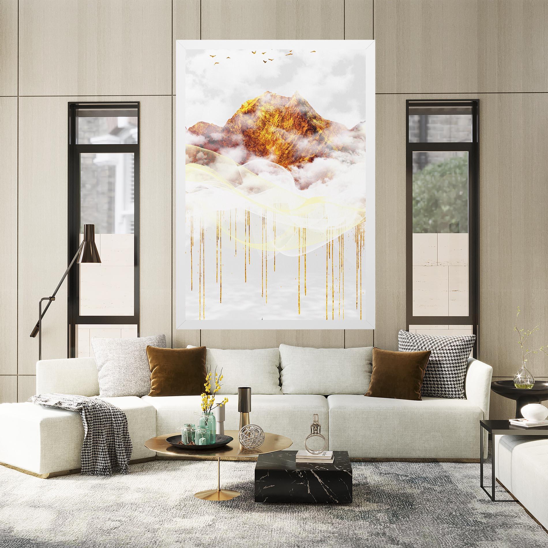 Tablou Canvas Abstract Golden Landscape 3 mockup 2