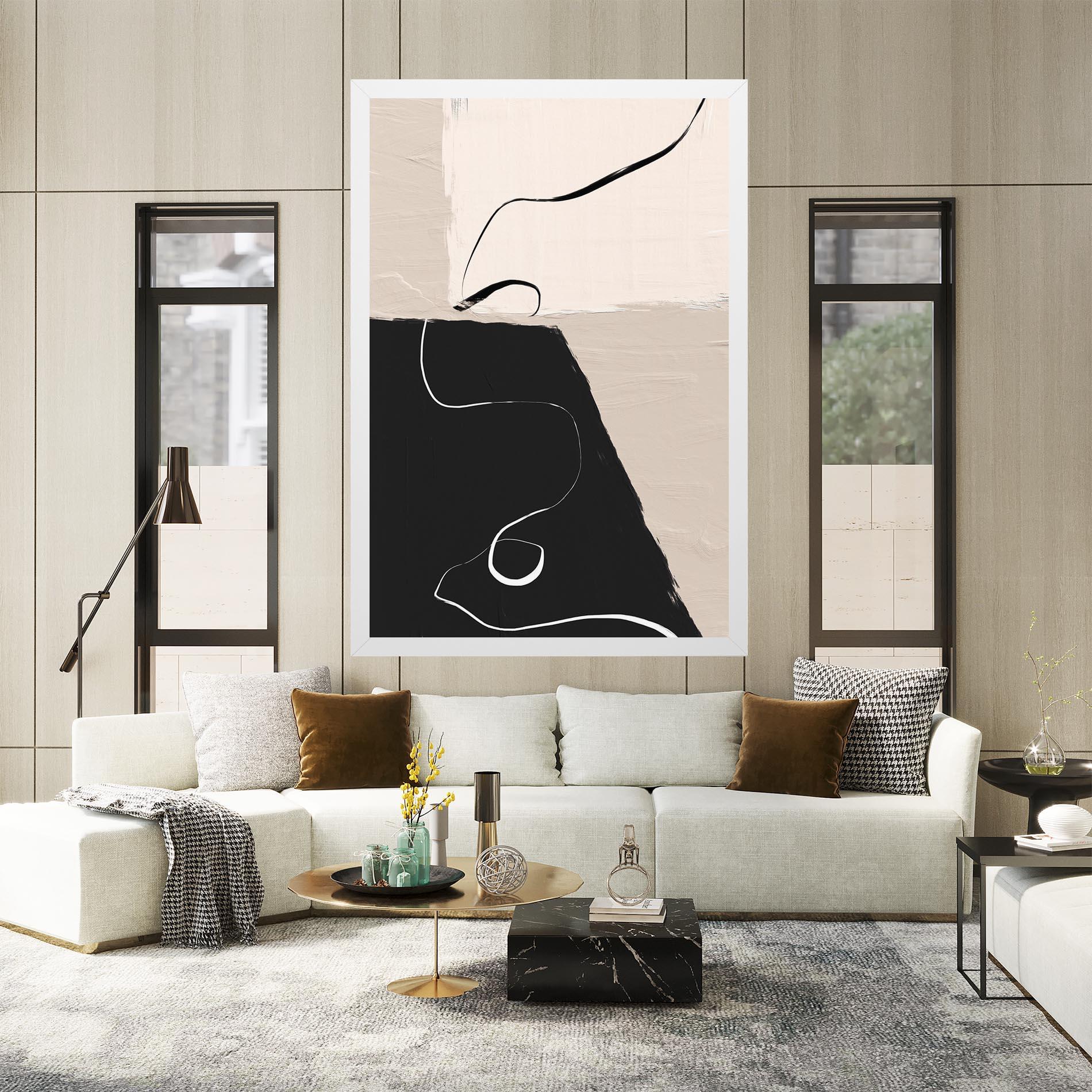 Tablou Canvas Black Brushstrokes mockup 2