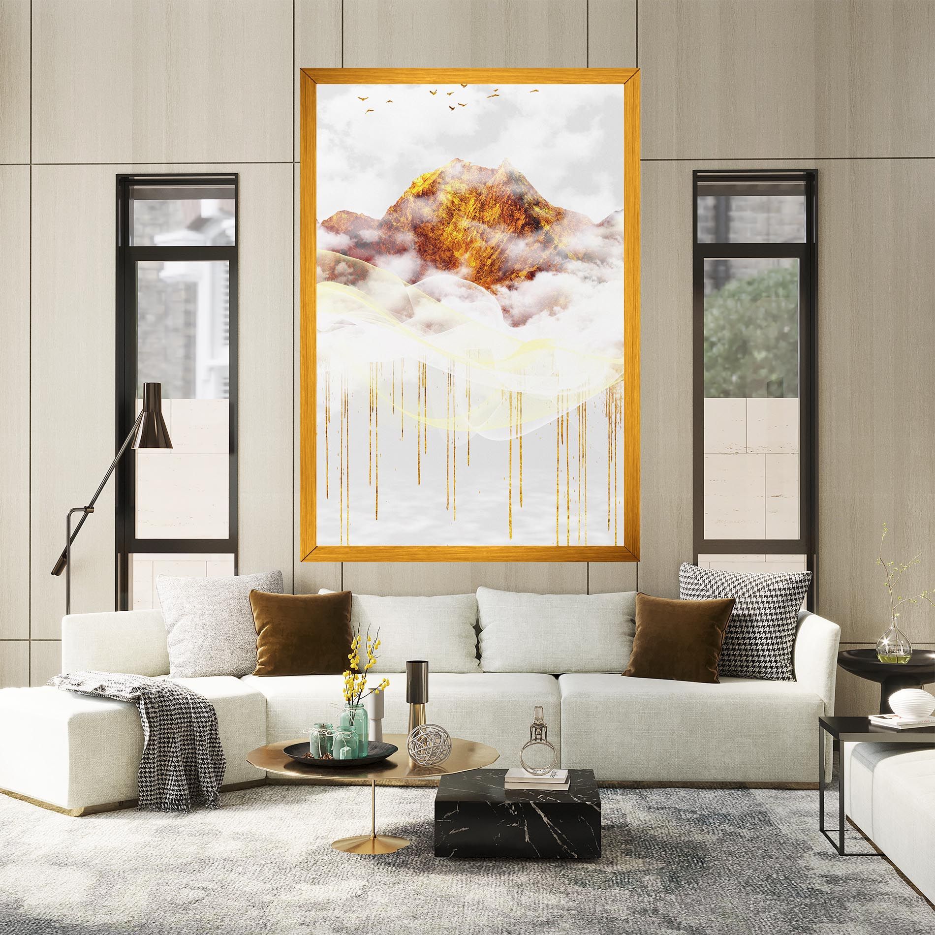 Abstract Golden Landscape 3 mockup 2