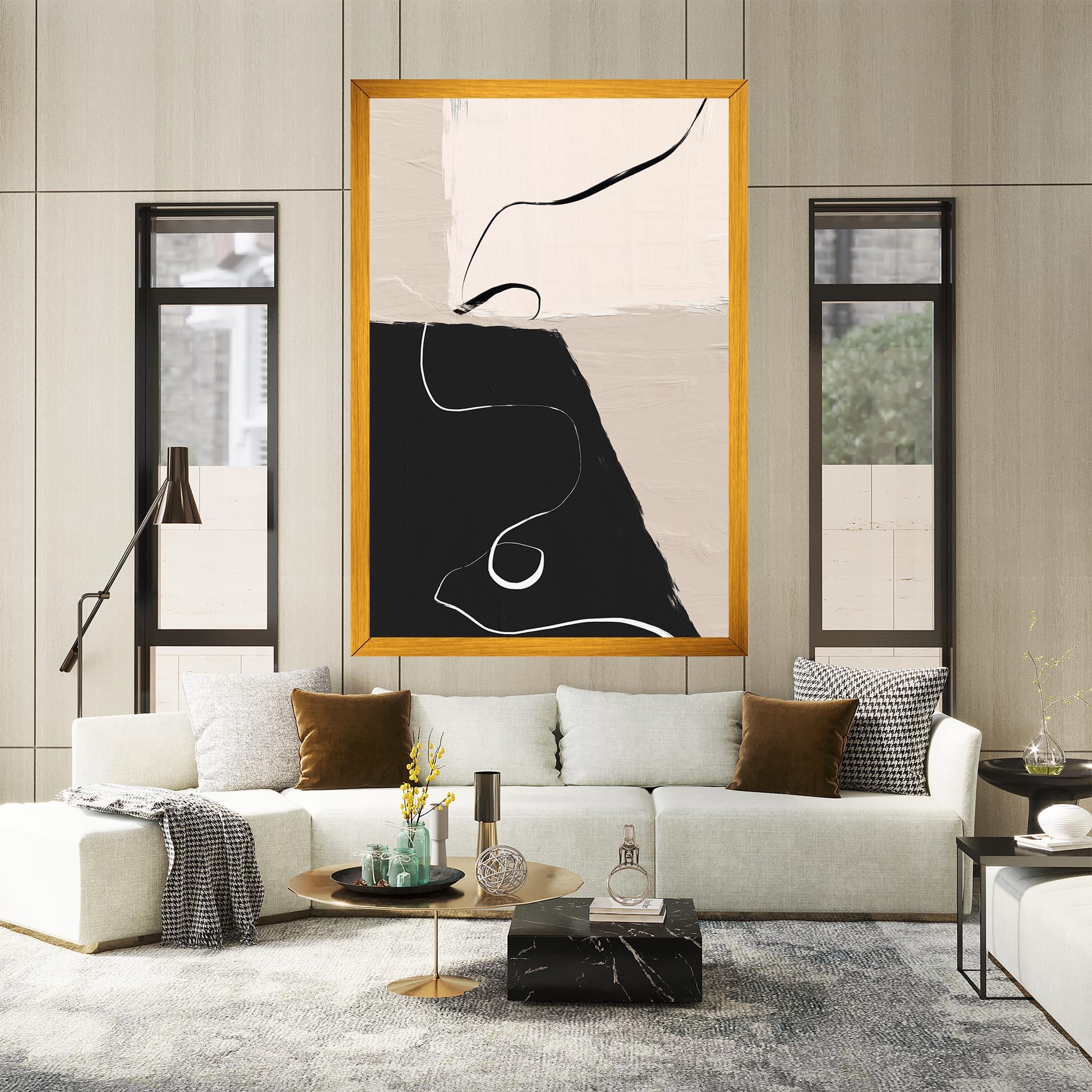 Tablou Canvas Black Brushstrokes mockup 2