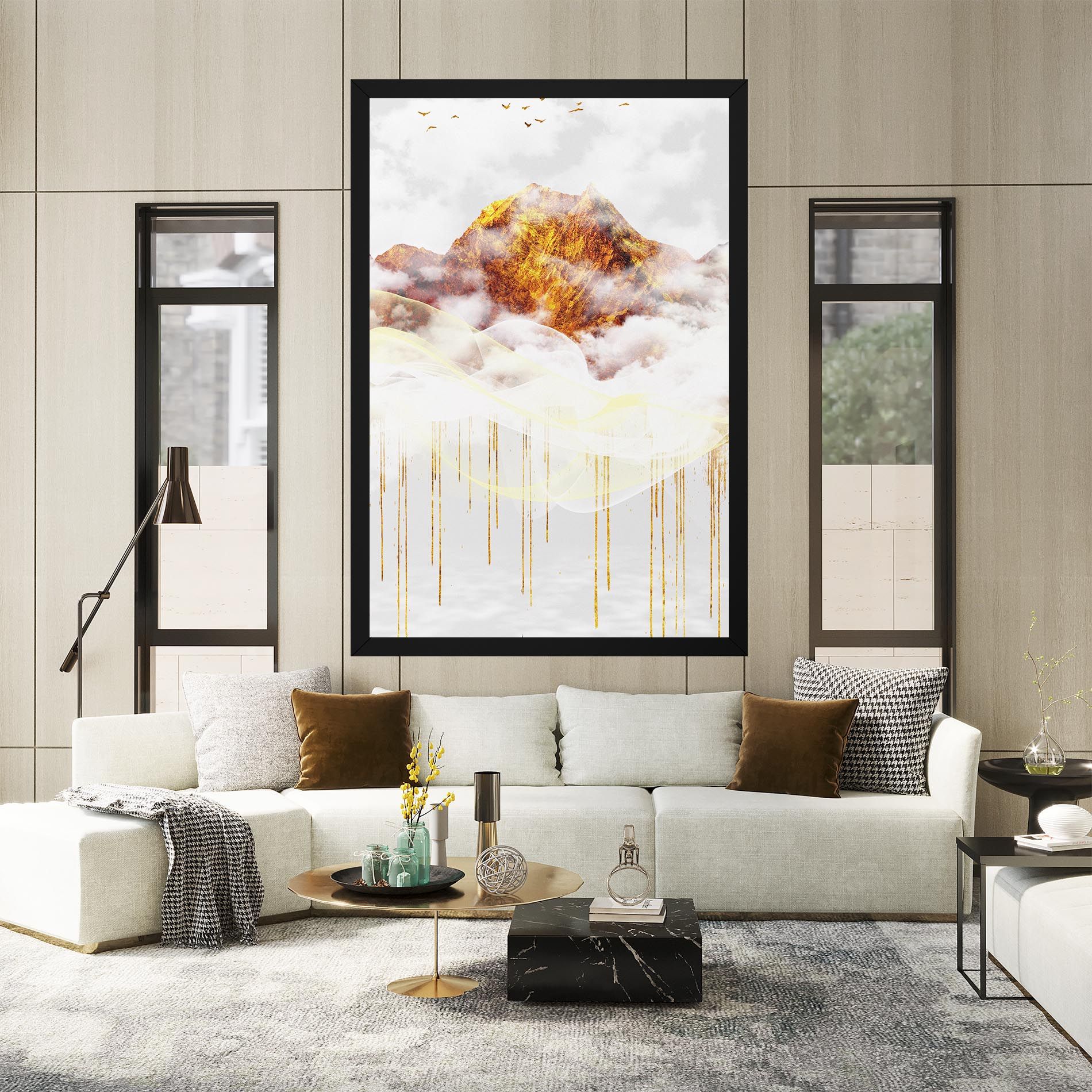 Abstract Golden Landscape 3 mockup 2