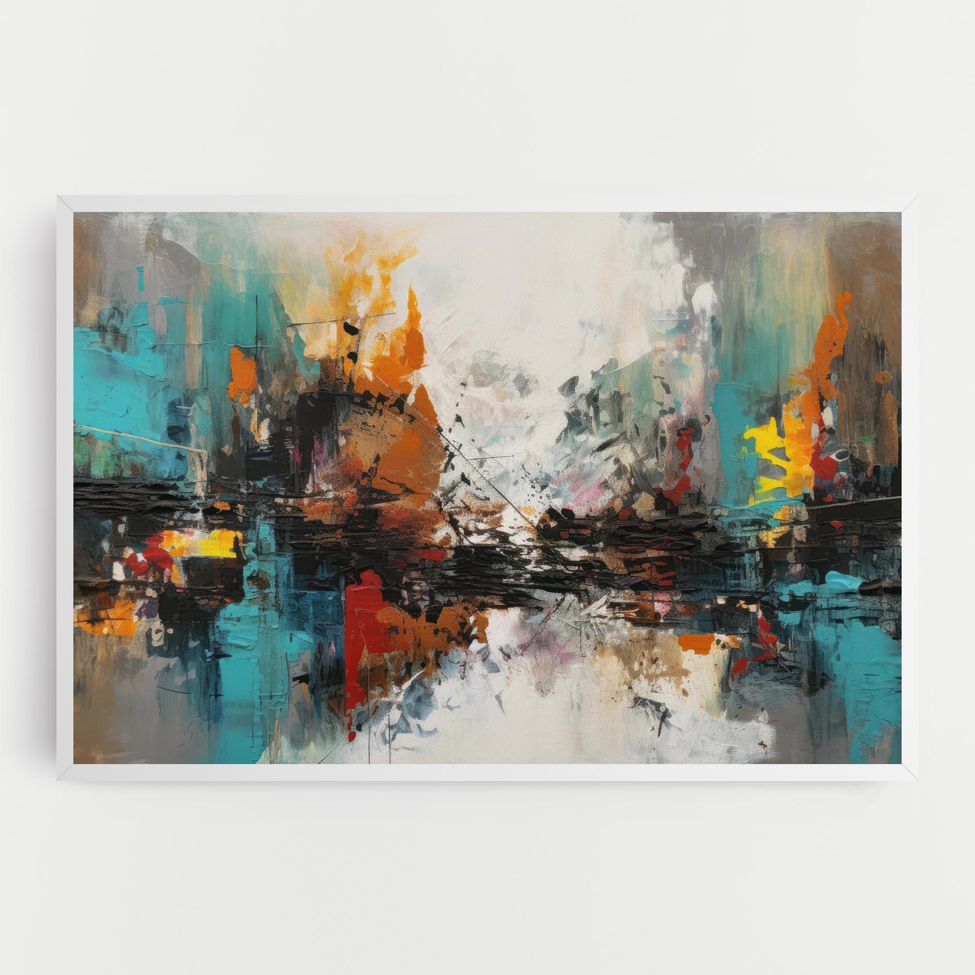 Tablou Canvas Abstract City Painting mockup 0