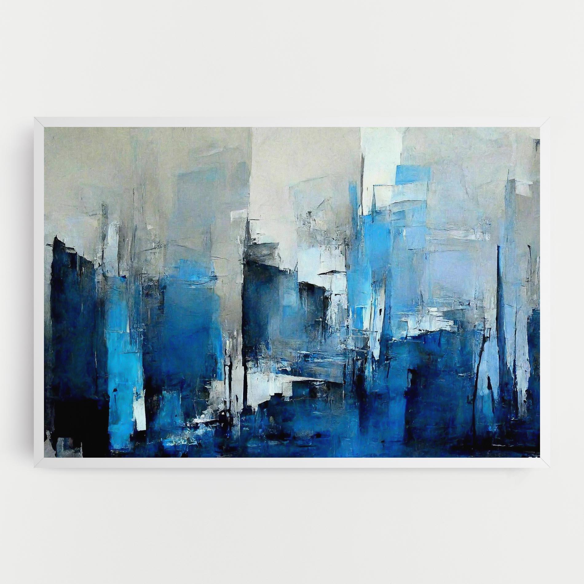 Tablou Canvas Blue Gray Color mockup 0