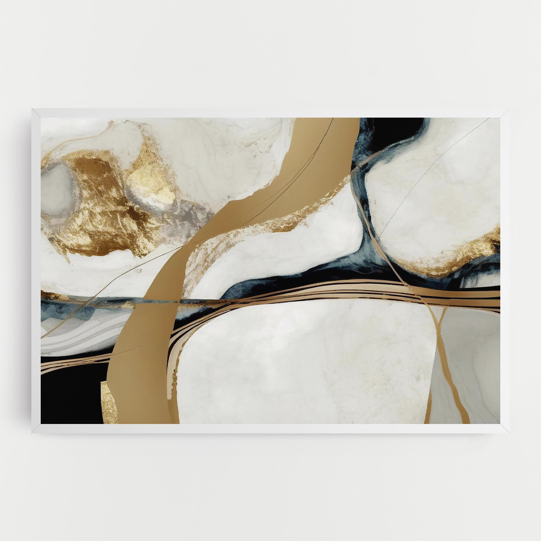 Tablou Canvas Golden Blue Marble mockup 0