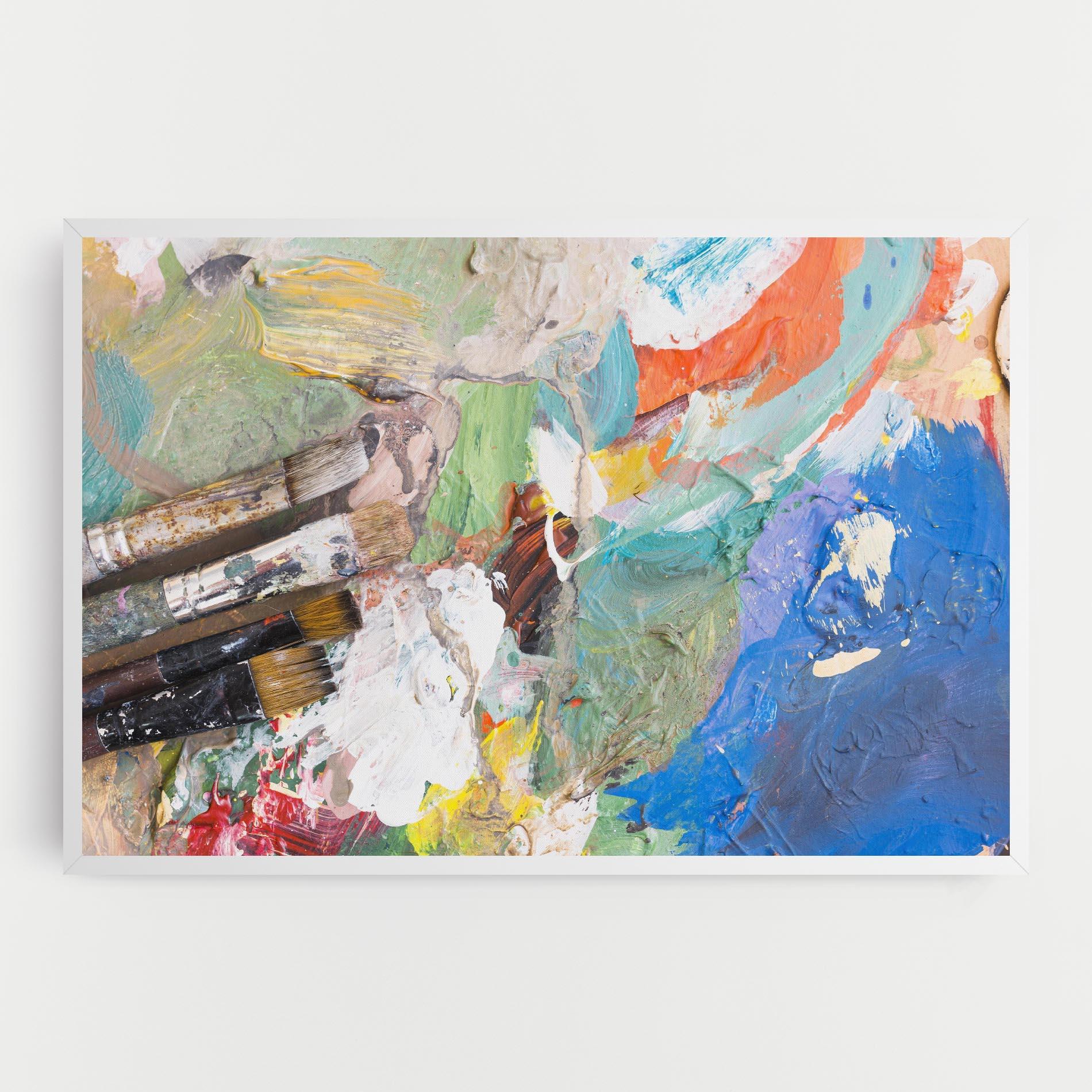 Tablou Canvas Messy Paint Brushes mockup 0