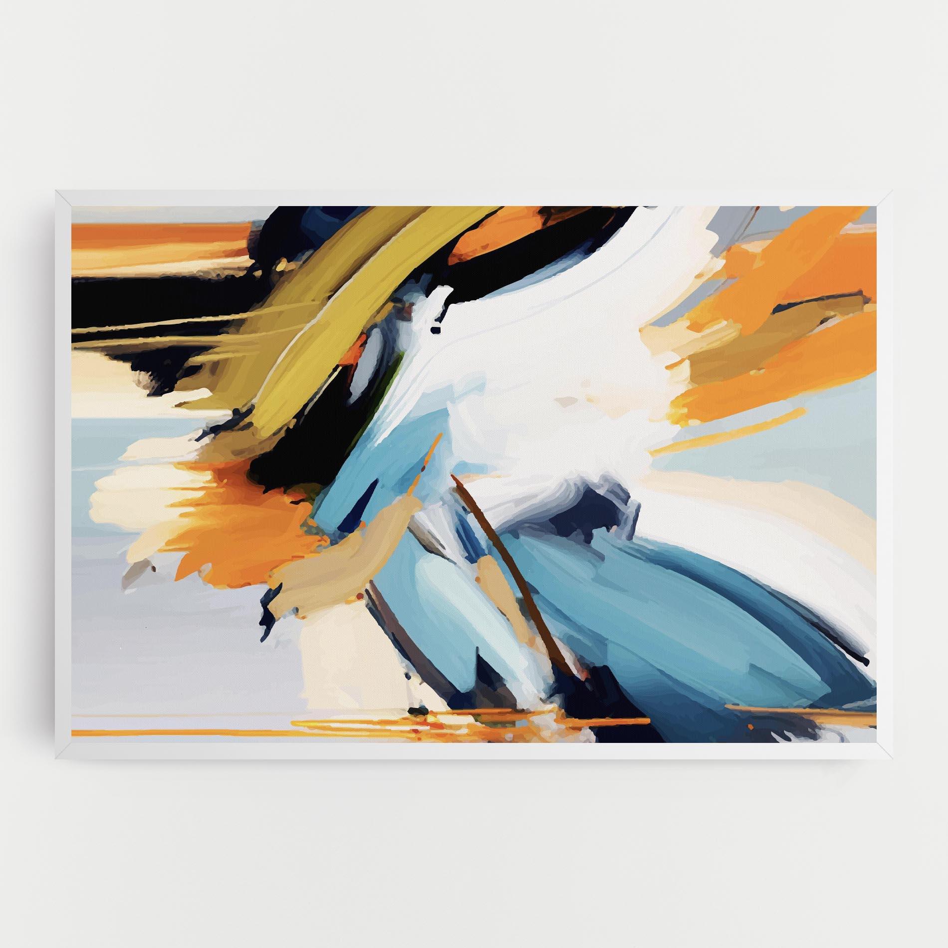 Tablou Canvas Orange Blue Art mockup 0