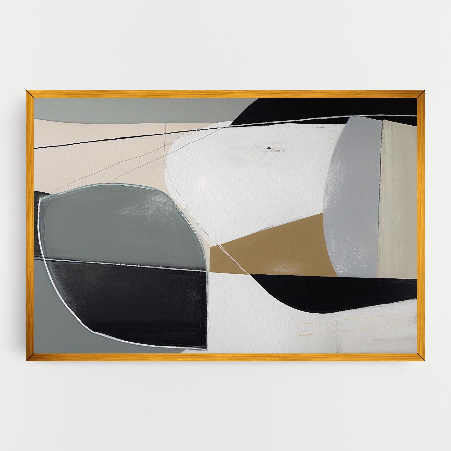 Tablou Canvas Black Grey Shape mockup 0