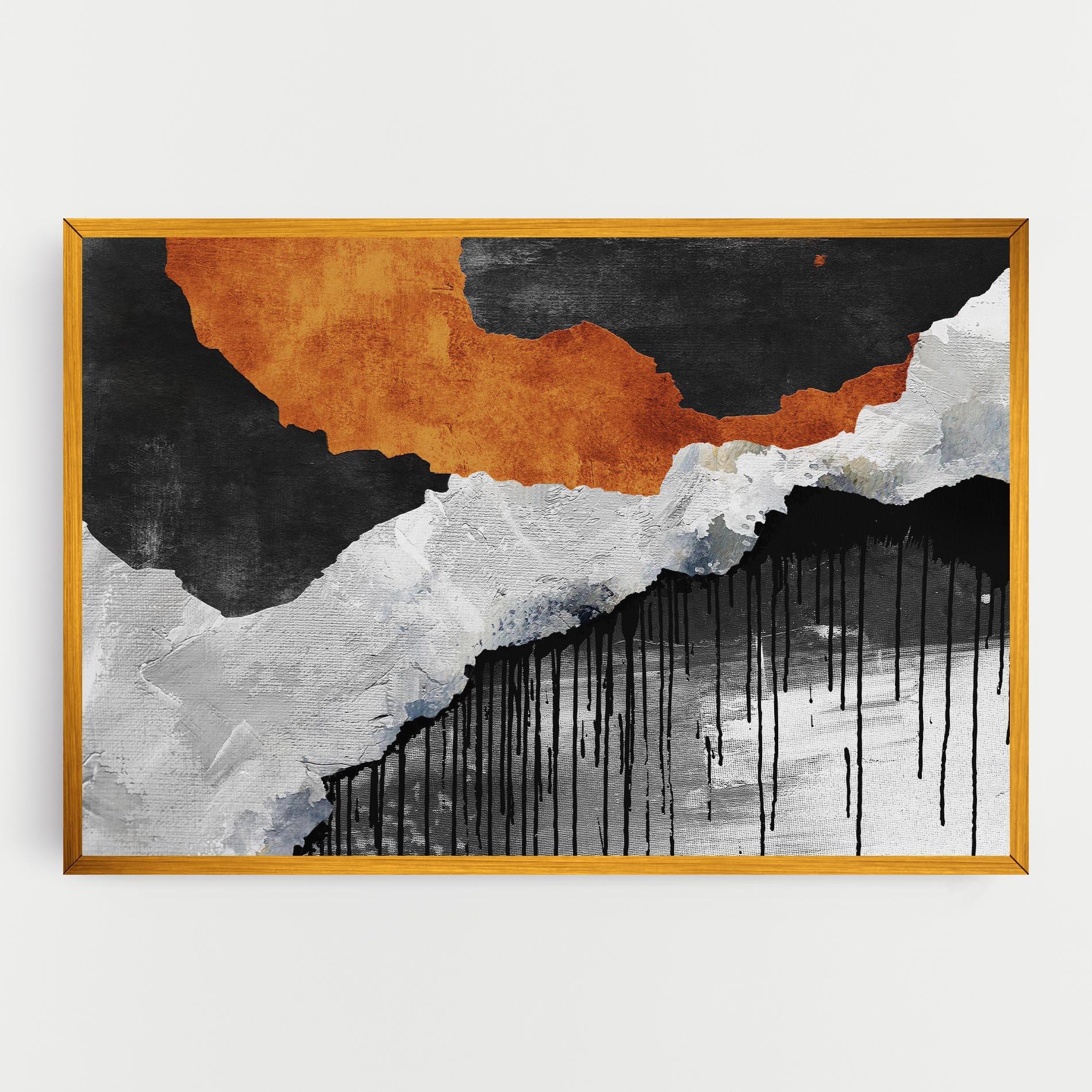 Tablou Canvas Black Paint Flowing mockup 0