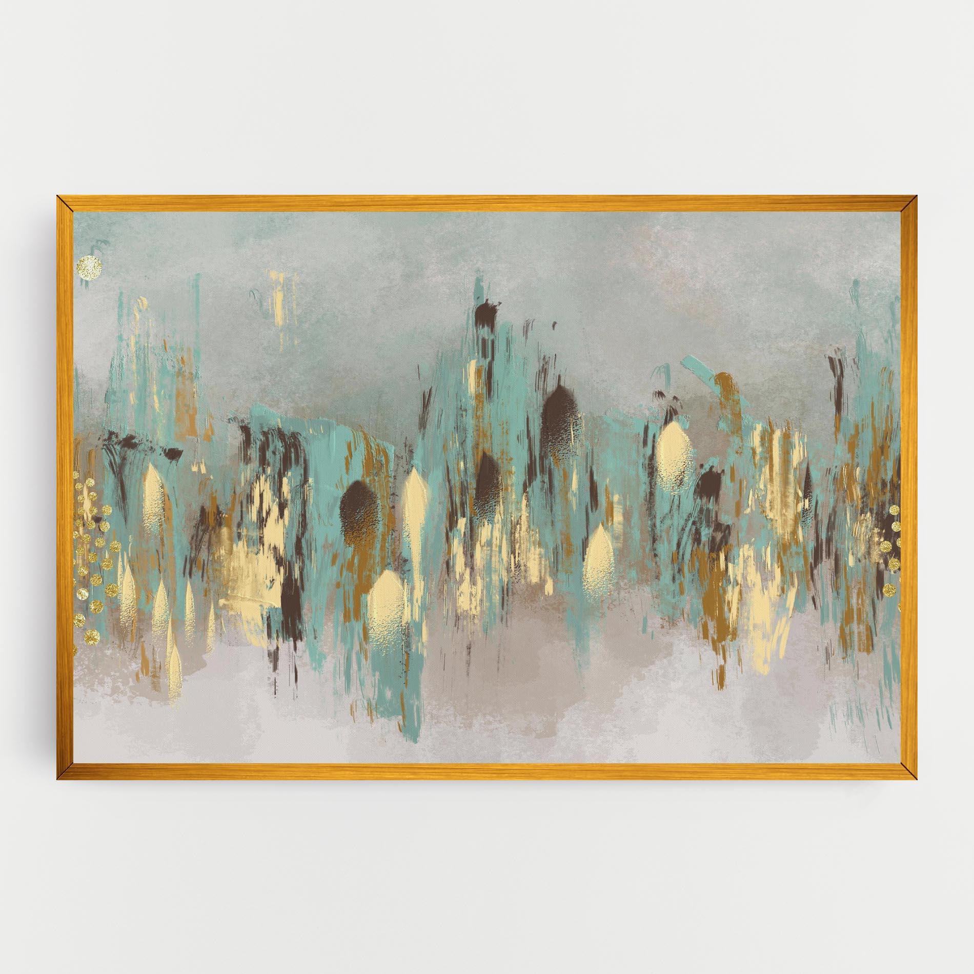 Tablou Canvas Gold Spiral Points mockup 0