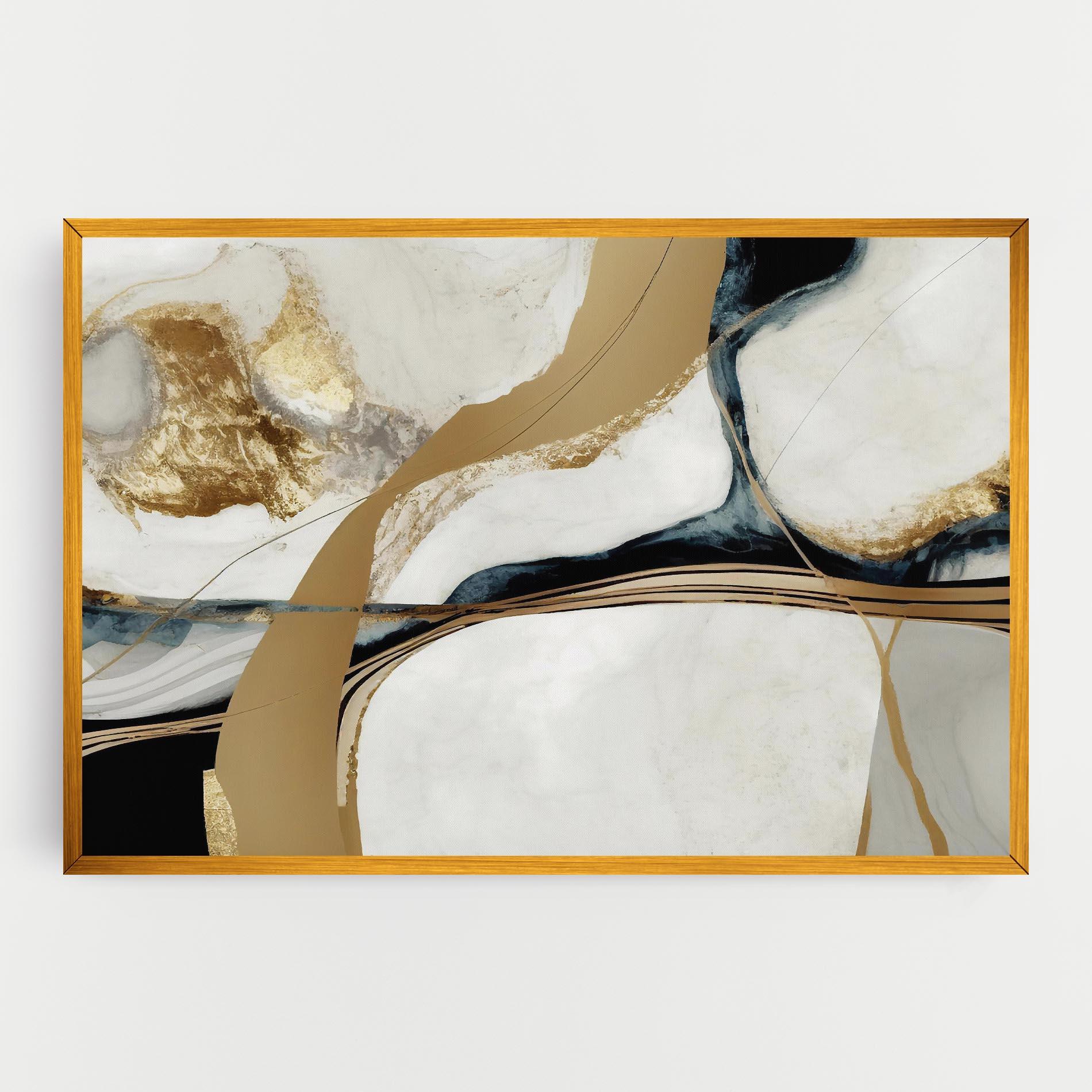 Tablou Canvas Golden Blue Marble mockup 0