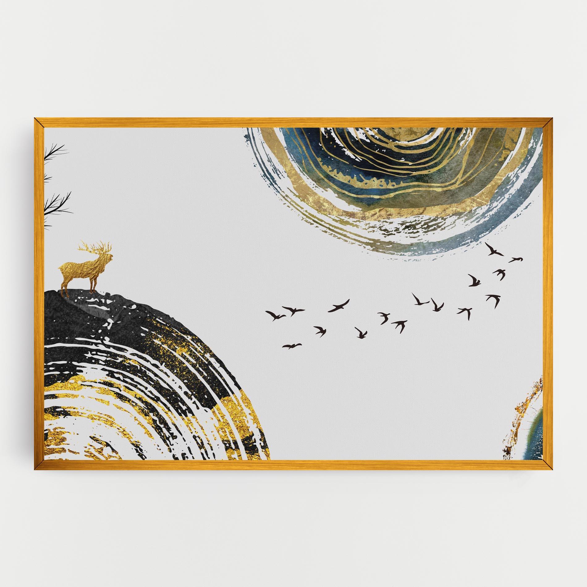 Tablou Canvas Golden Deer mockup 0