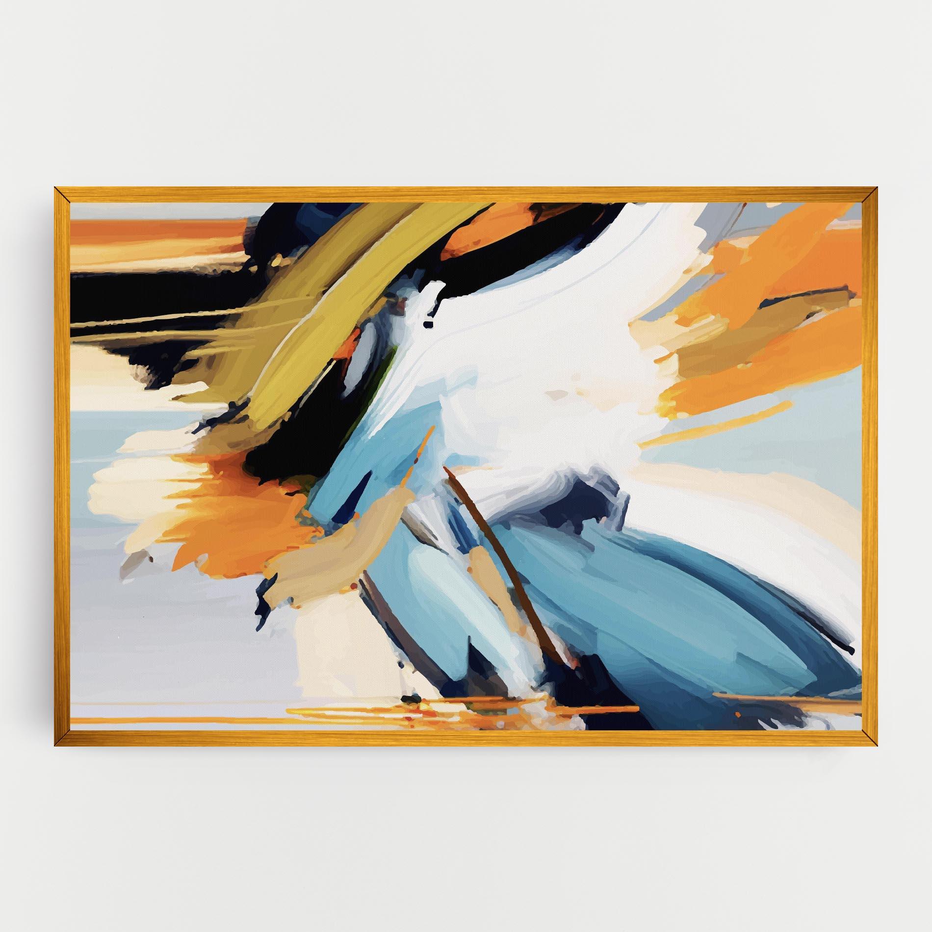 Tablou Canvas Orange Blue Art mockup 0