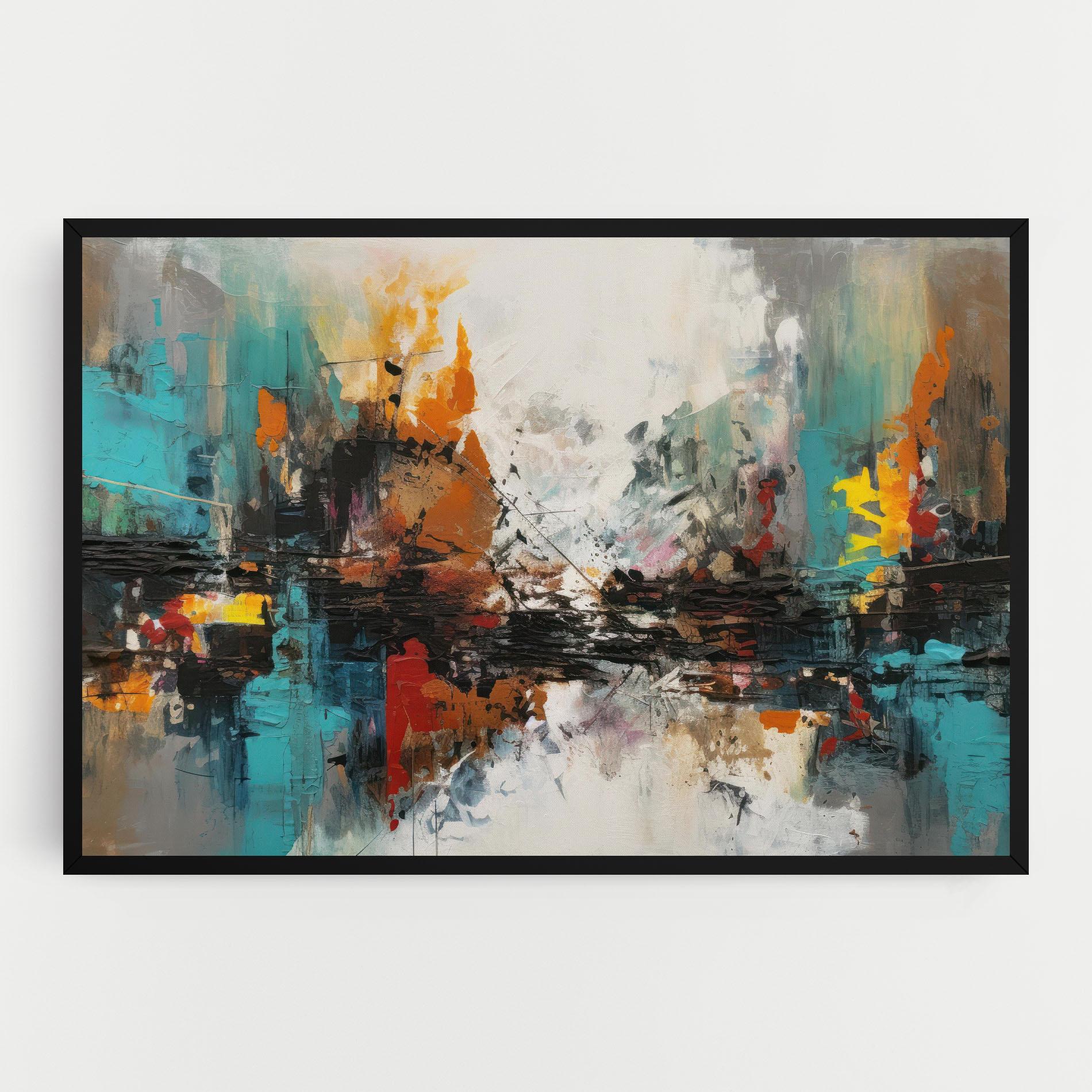 Tablou Canvas Abstract City Painting mockup 0