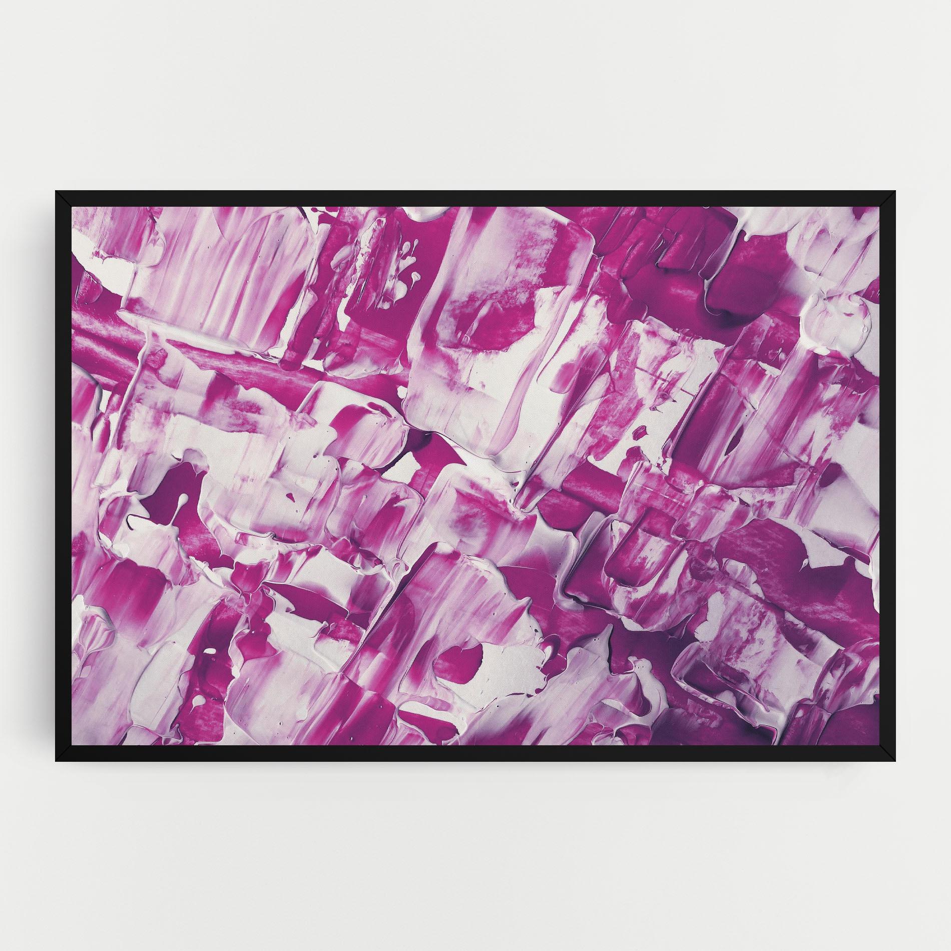 Tablou Canvas Abstract White And Pink mockup 0