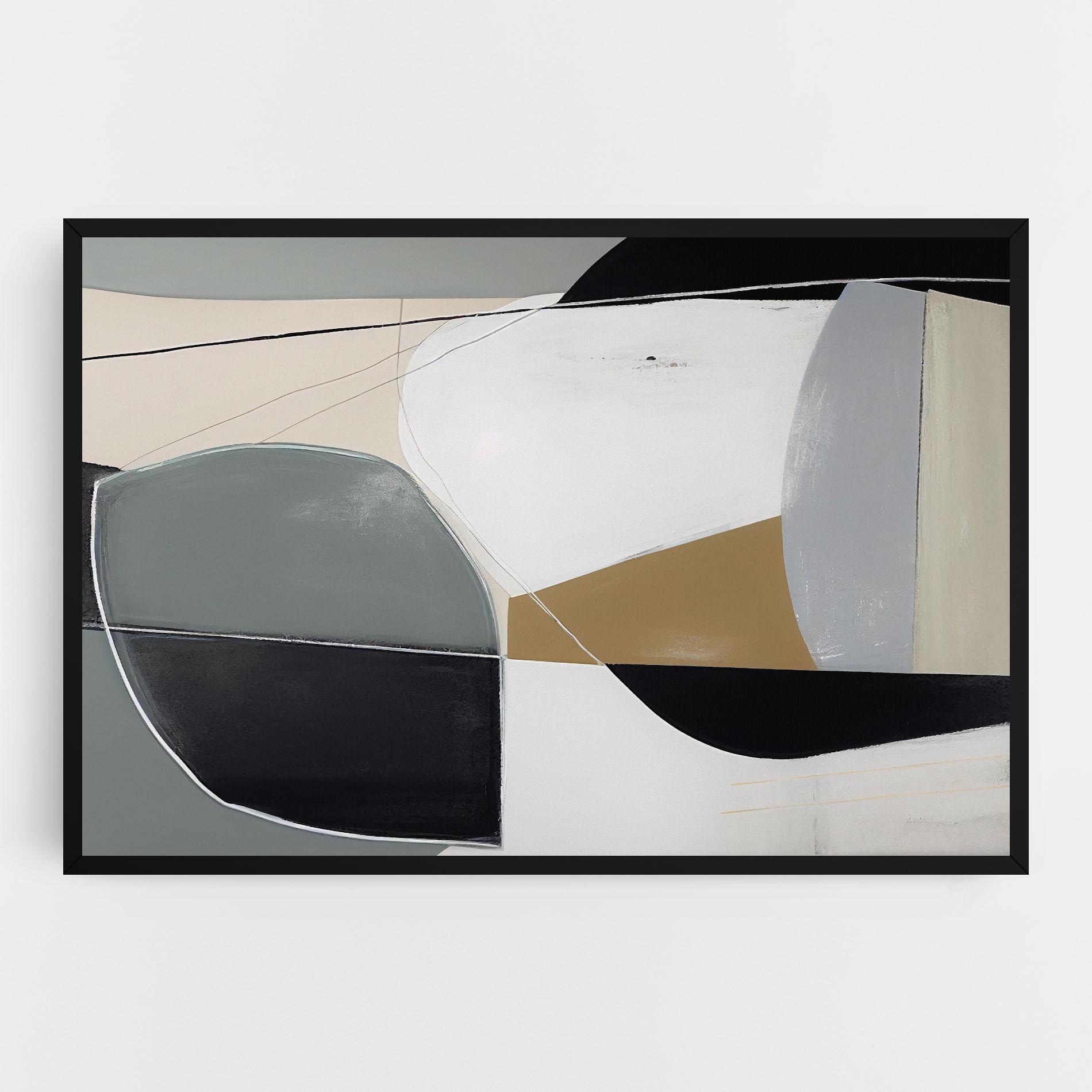 Tablou Canvas Black Grey Shape mockup 0