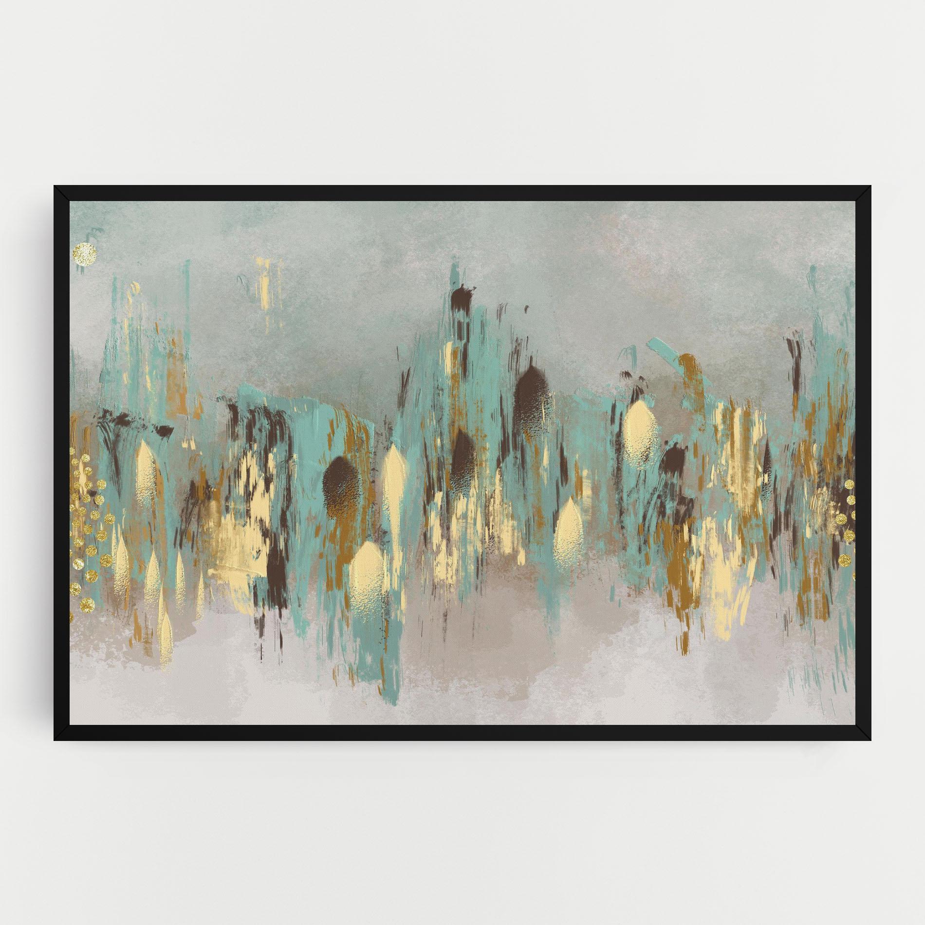 Tablou Canvas Gold Spiral Points mockup 0