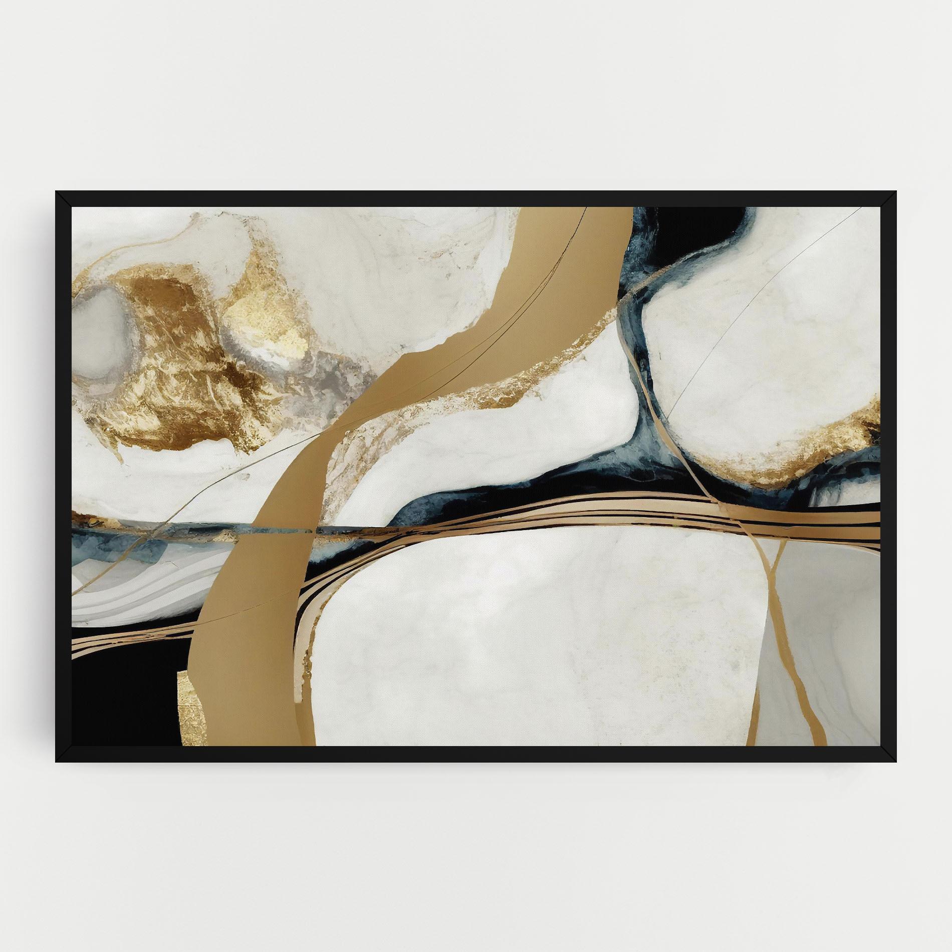 Tablou Canvas Golden Blue Marble mockup 0