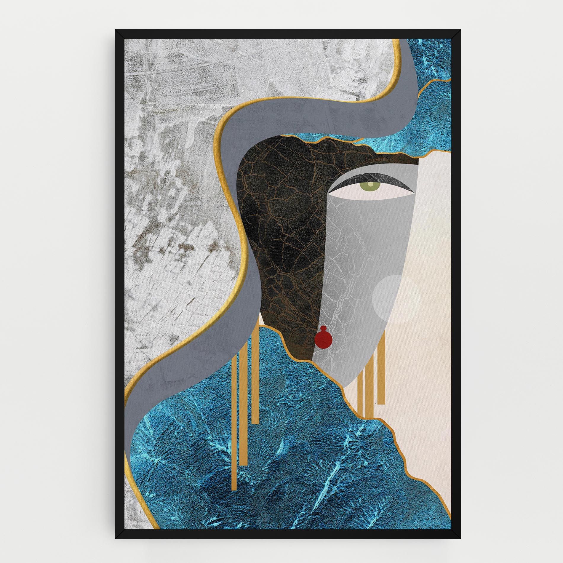 Abstract Blue Face mockup 0