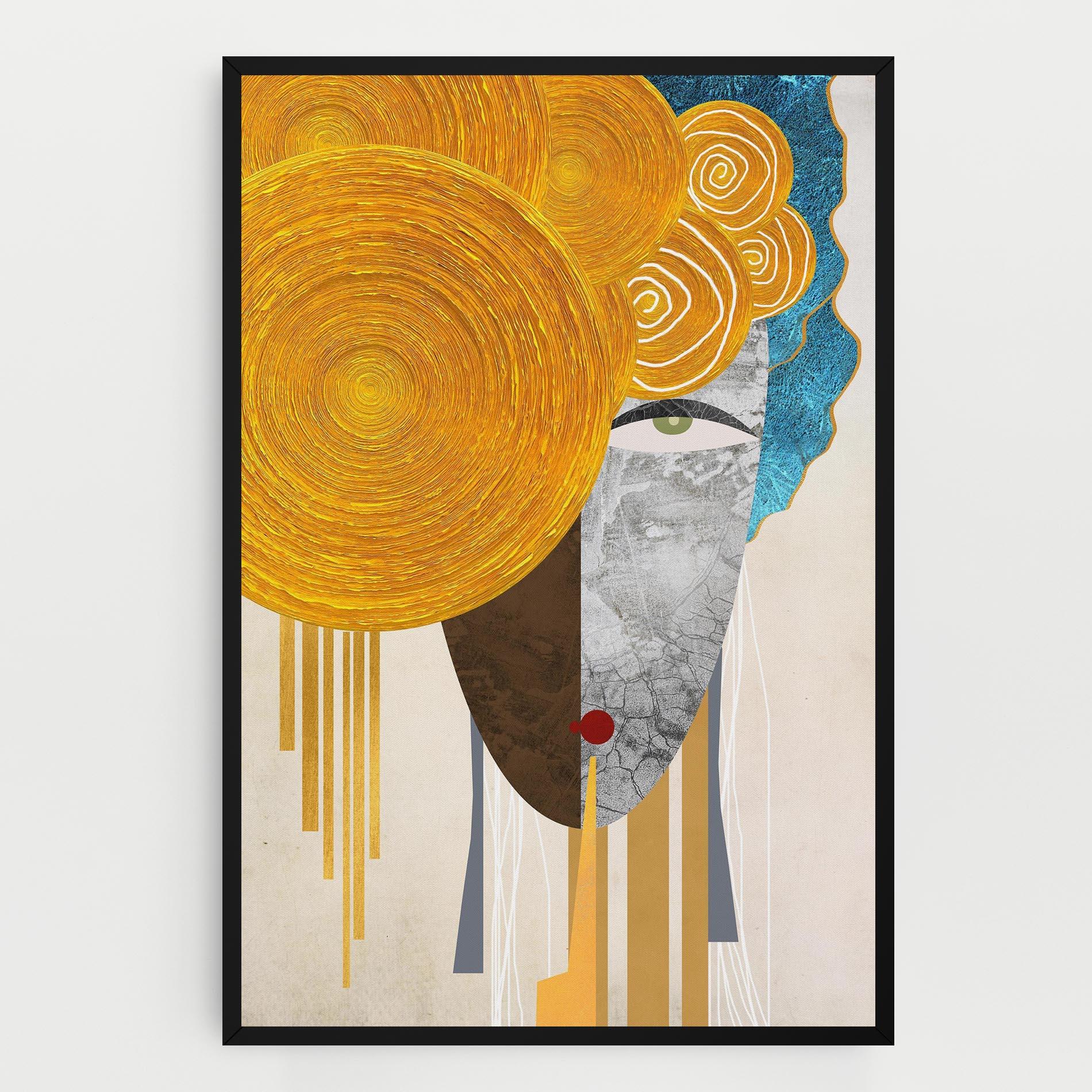 Tablou Canvas Abstract Grey Face 1 mockup 0