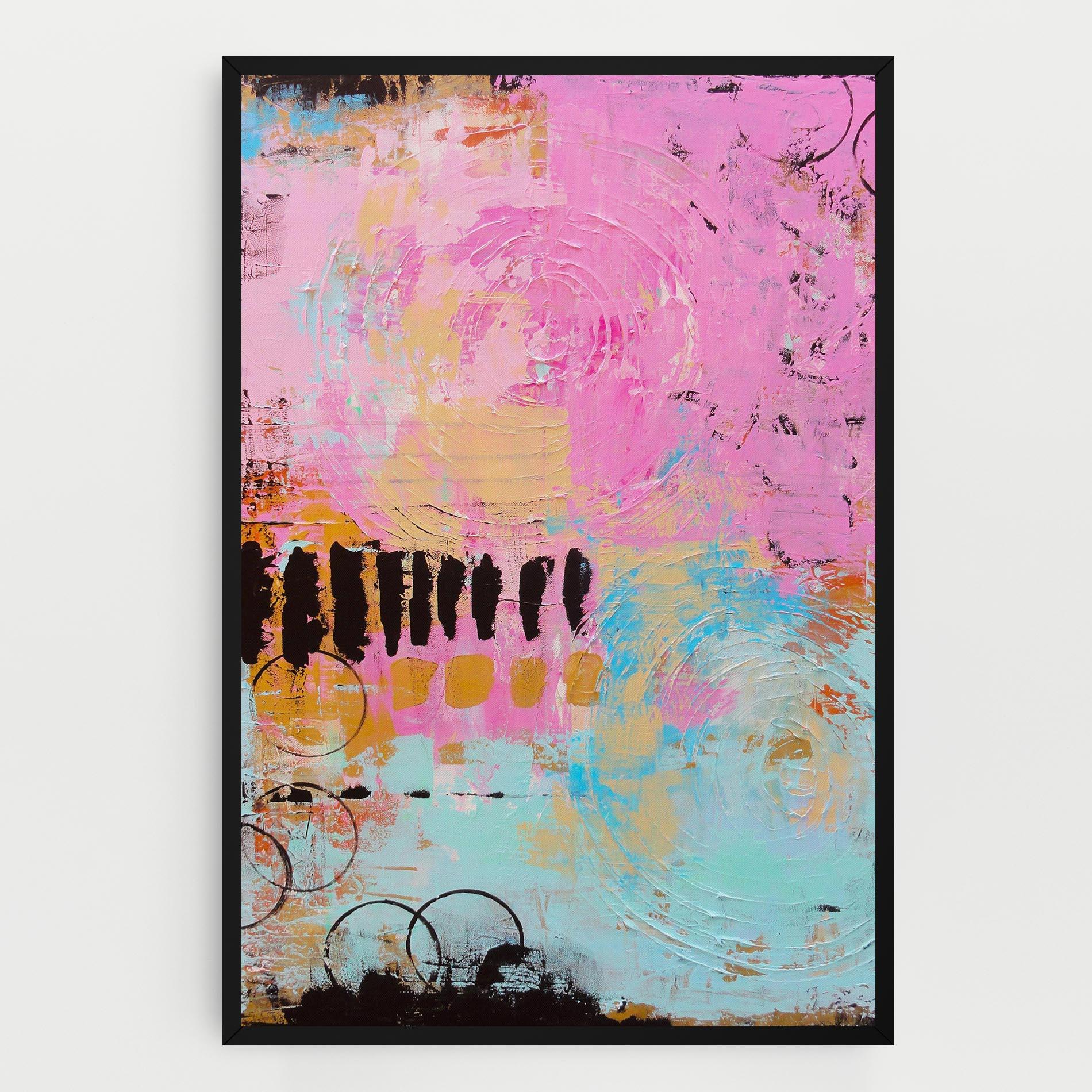 Tablou Canvas Abstract Pink Circle mockup 0