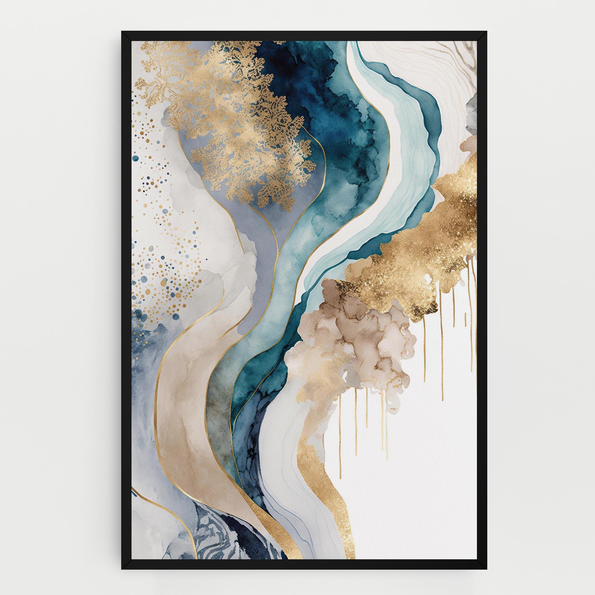 Tablou Canvas Light Blue Waves mockup 0