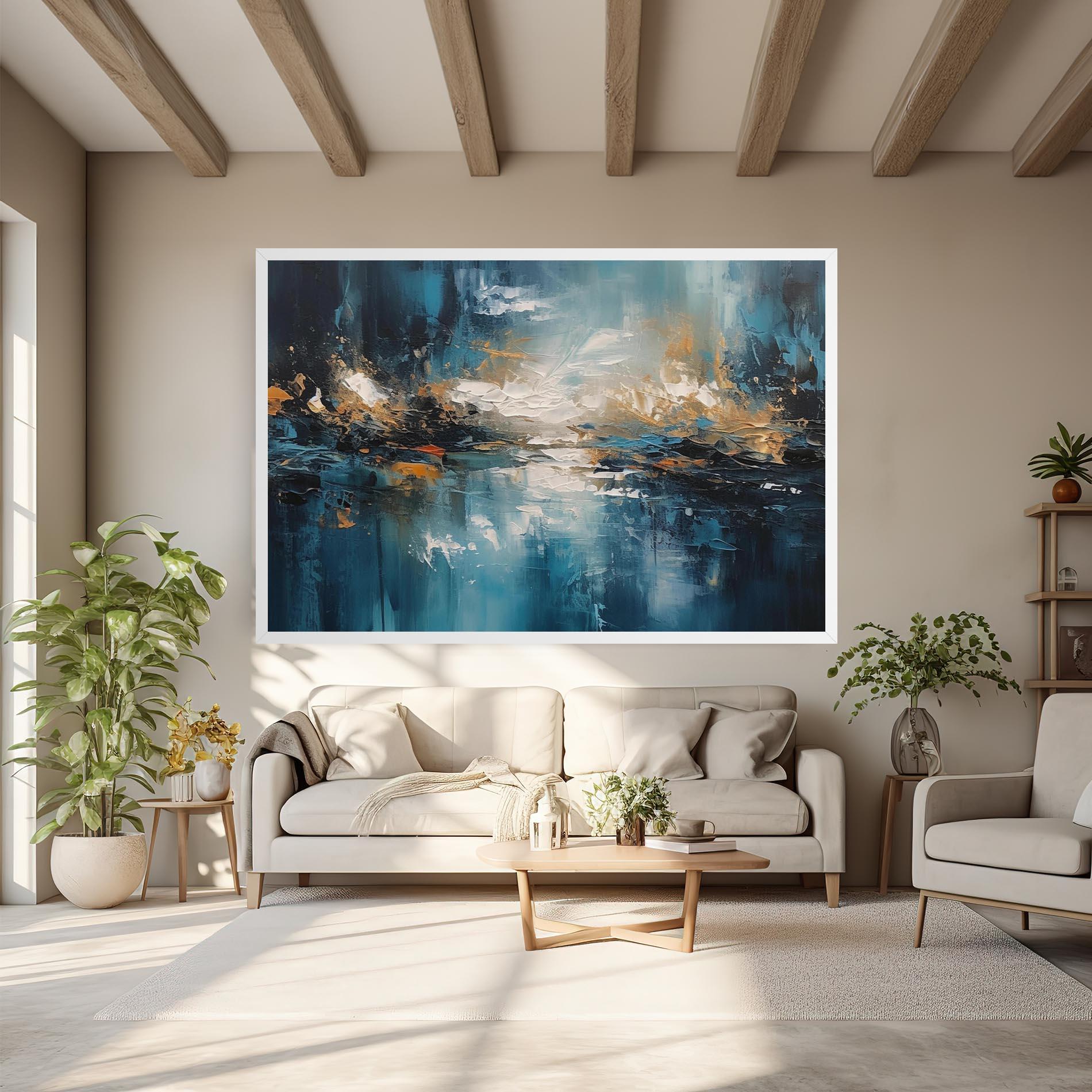 Tablou Canvas Abstract Blue Art mockup 6