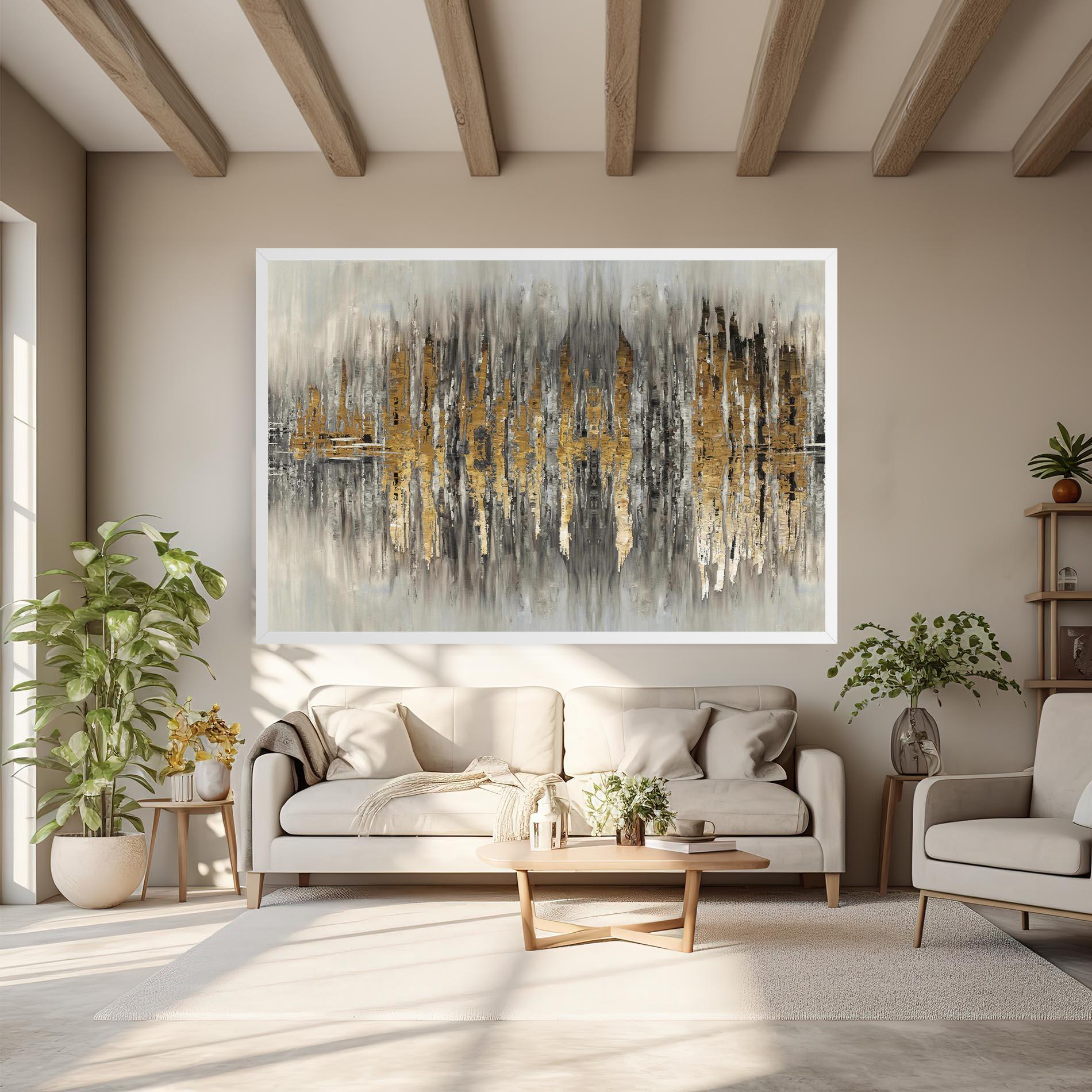 Tablou Canvas Acrylic Silver Paint mockup 6