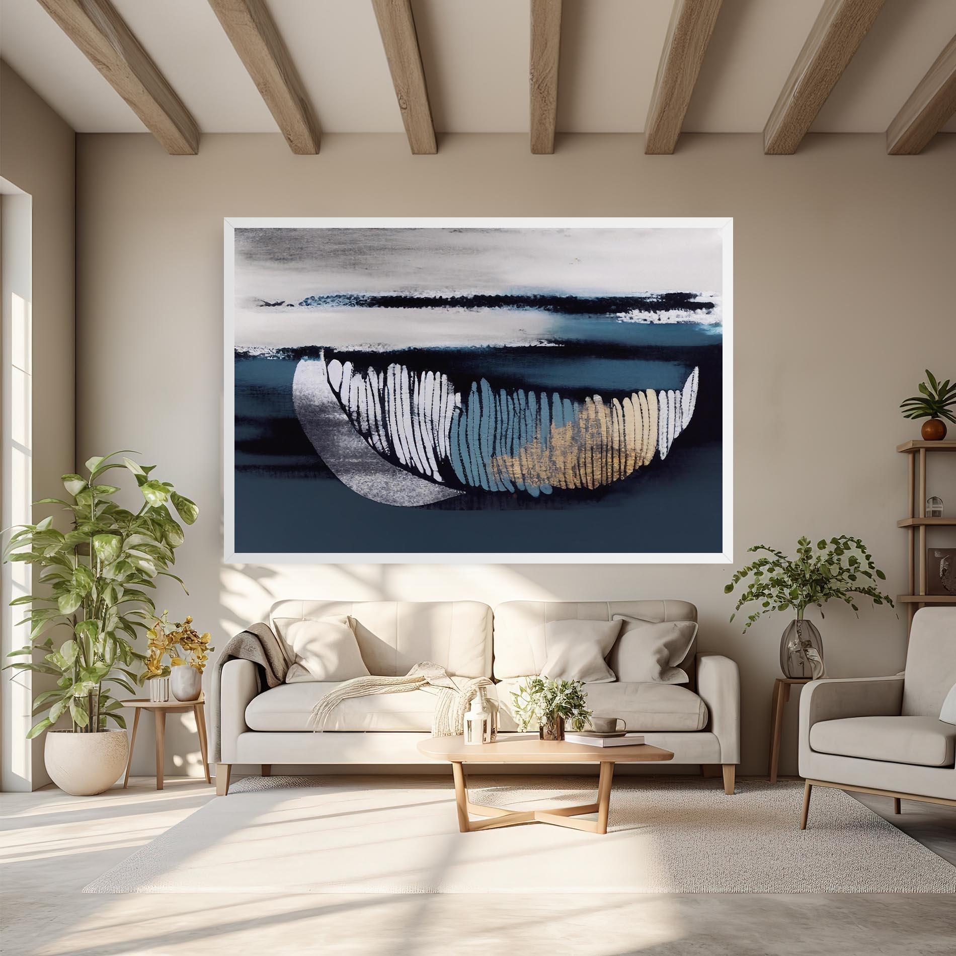 Tablou Canvas Blue Feather mockup 6