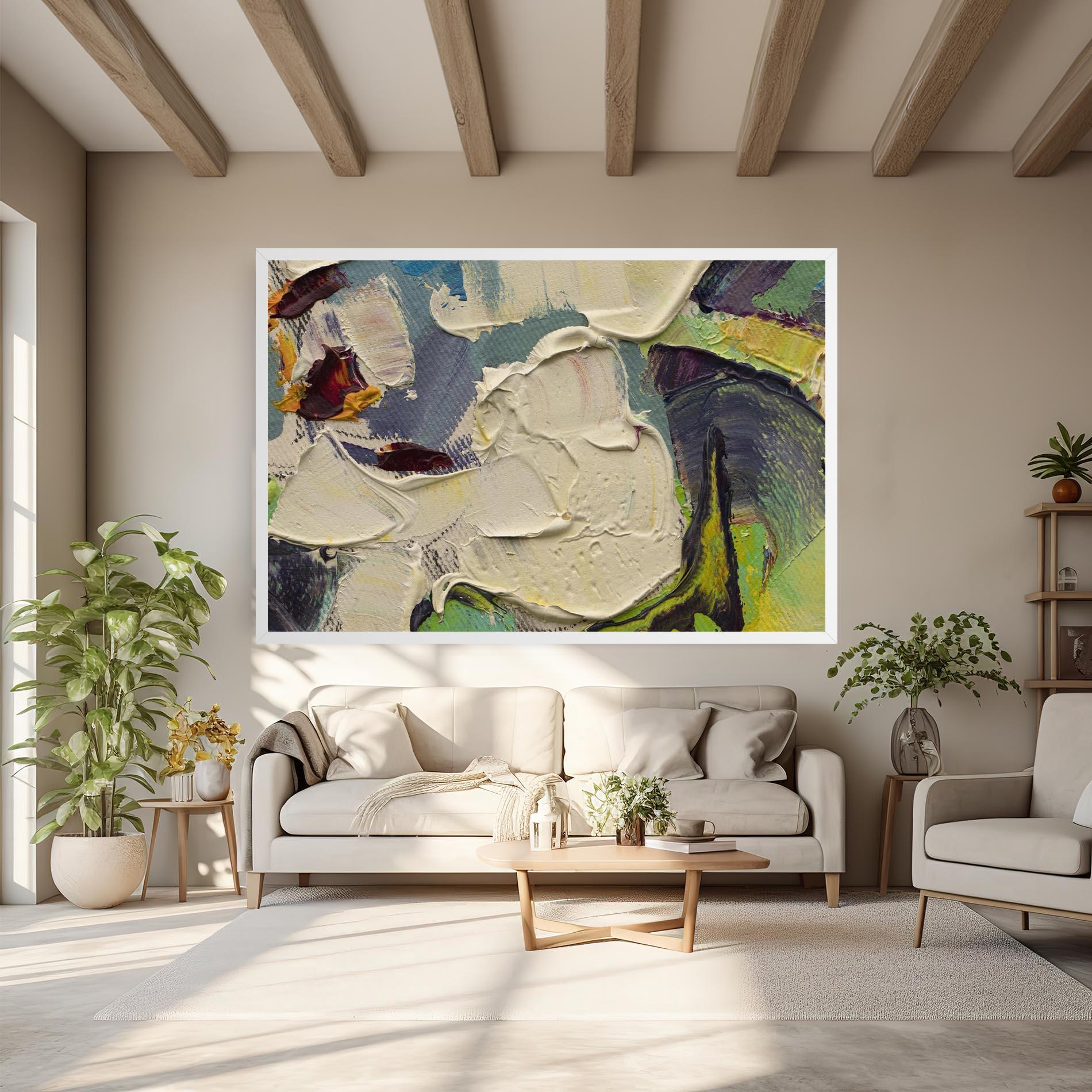 Tablou Canvas Closeup Oil Painting mockup 6