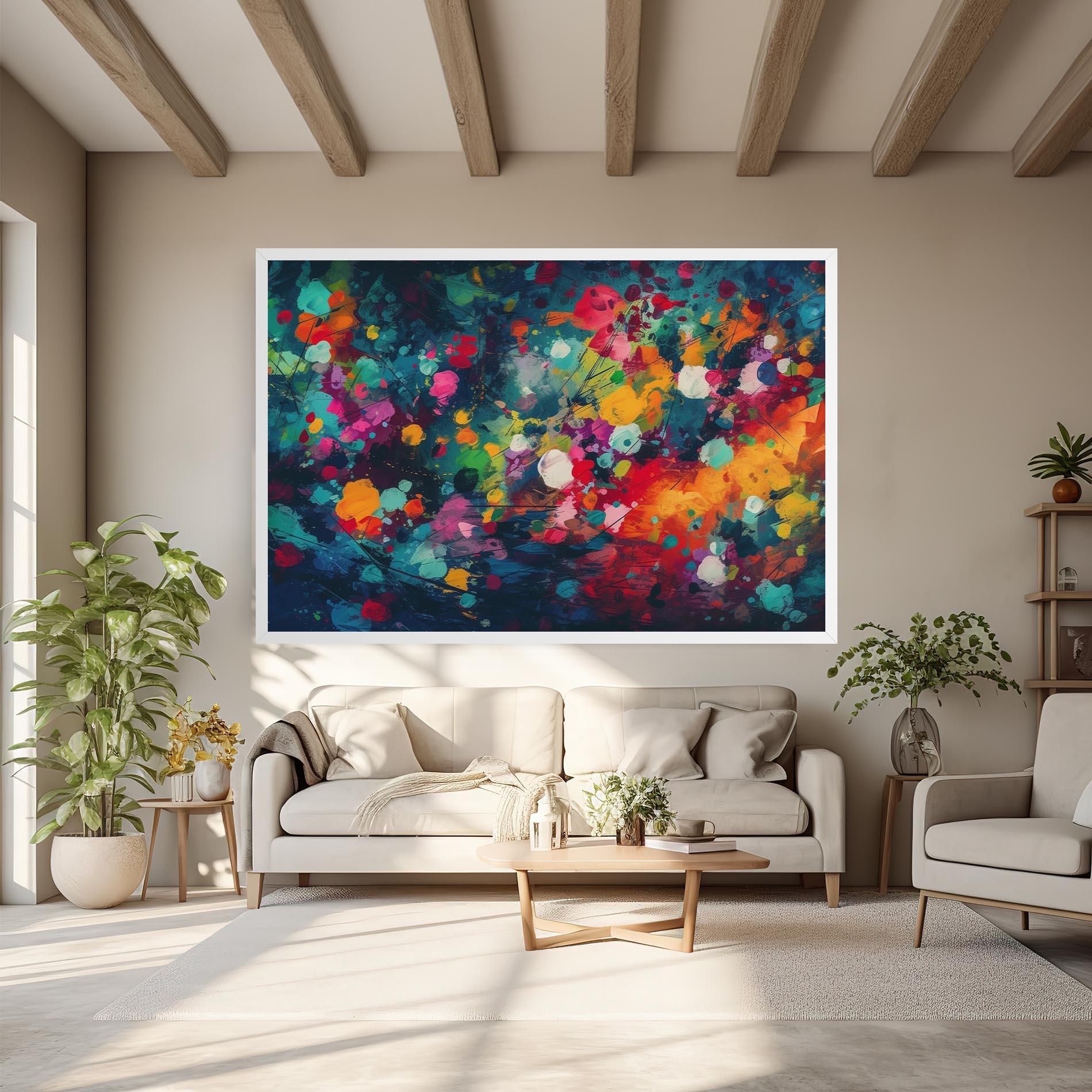 Tablou Canvas Colors Blue Background mockup 6