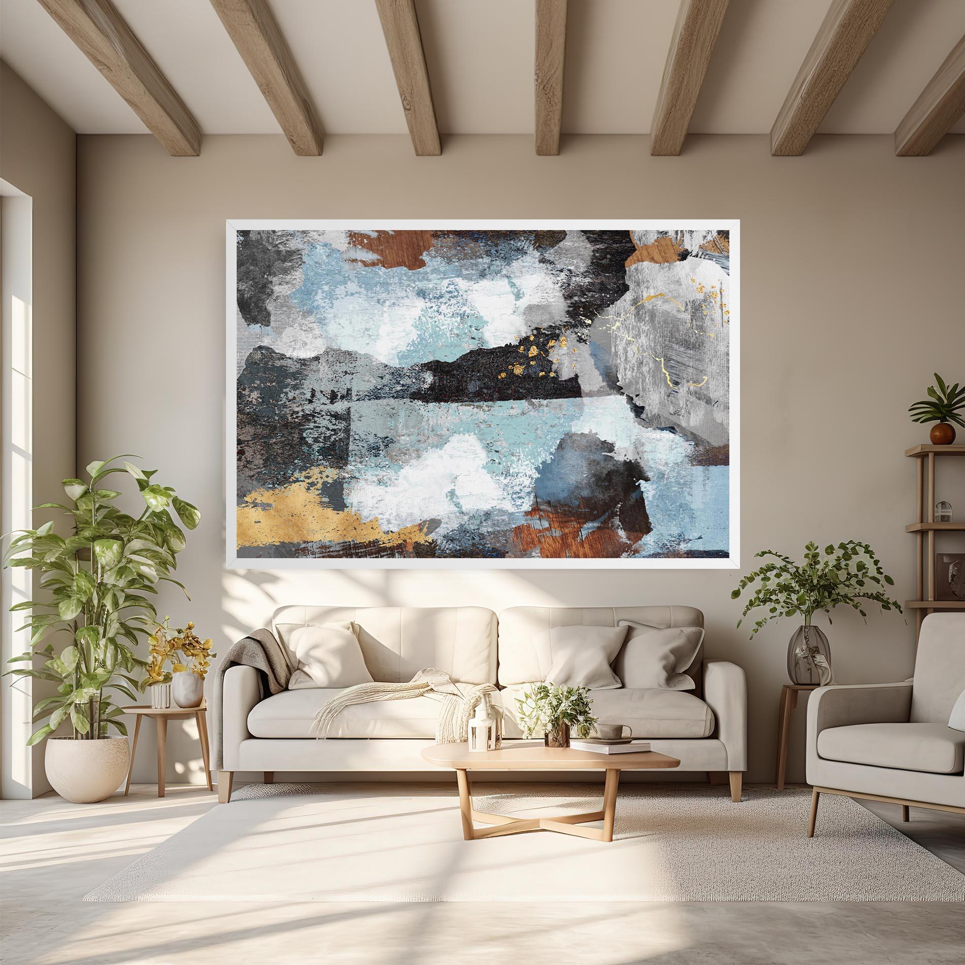 Tablou Canvas Gold Little Points mockup 6