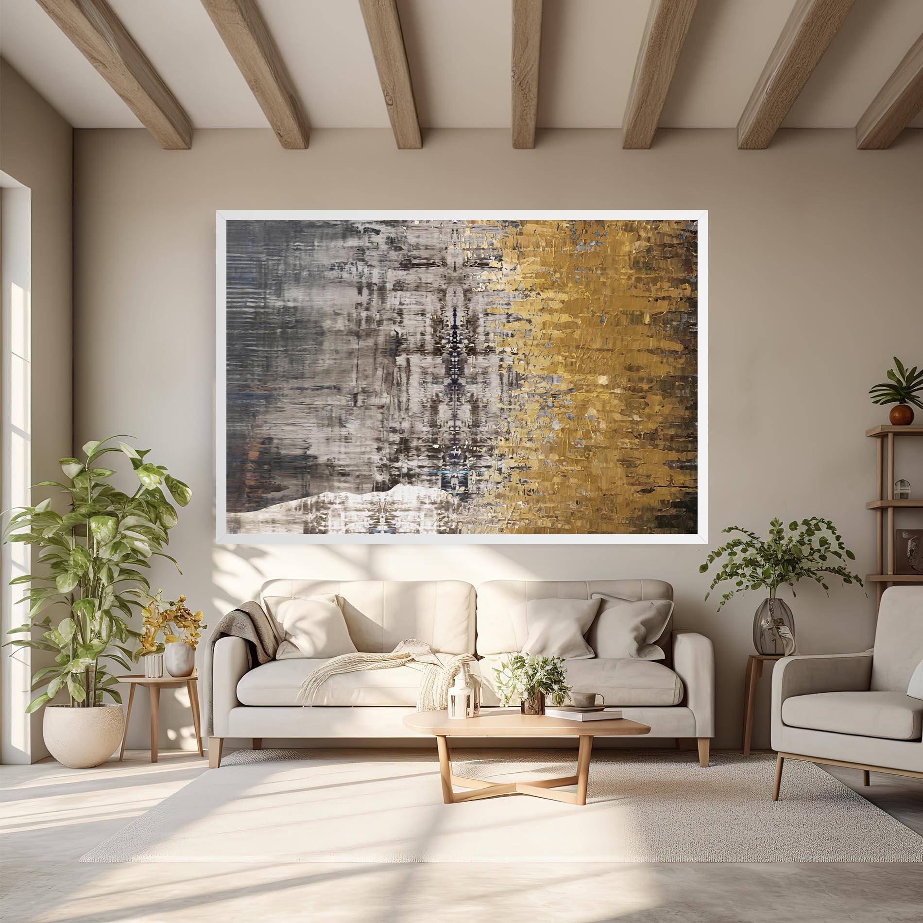 Tablou Canvas Gold Oil Paint mockup 6