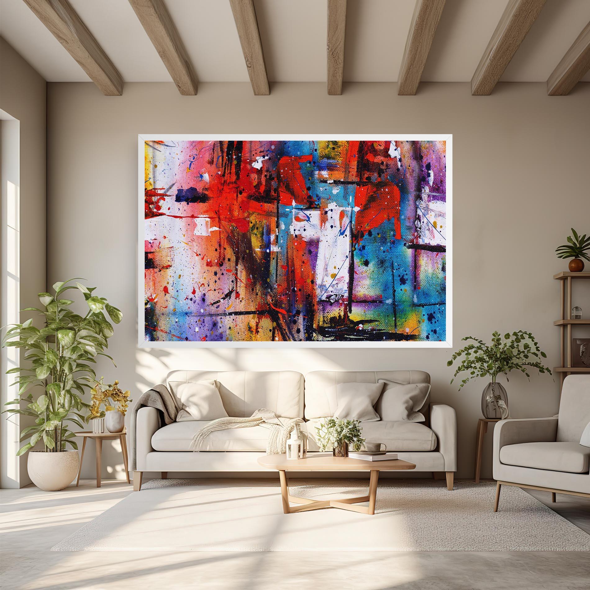 Tablou Canvas Hand Drawn Painting mockup 6