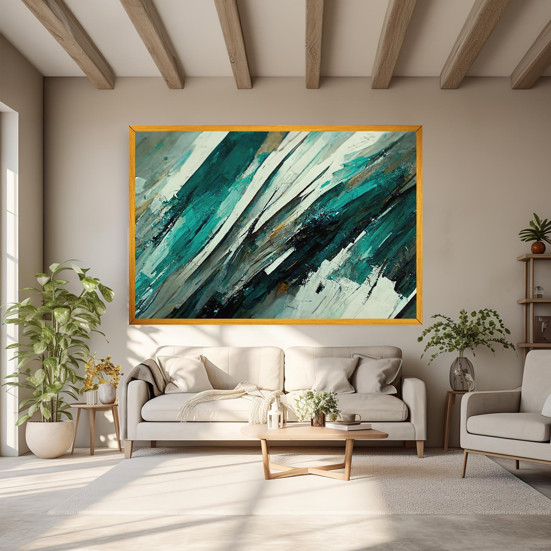 Tablou Canvas Abstract Green Artwork mockup 6