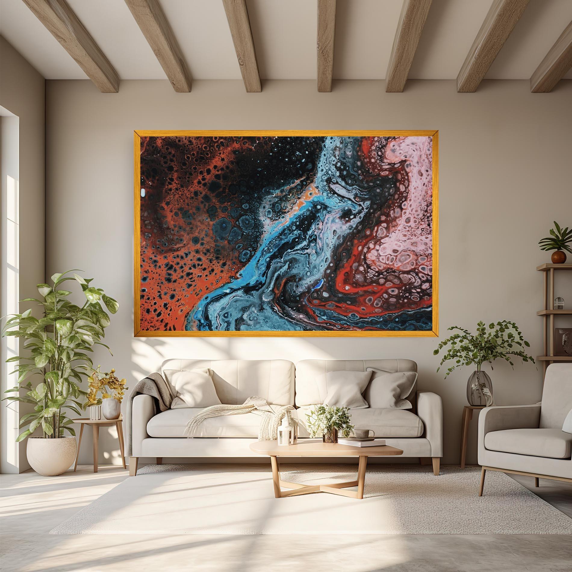 Tablou Canvas Abstract Turqoise Colors mockup 6